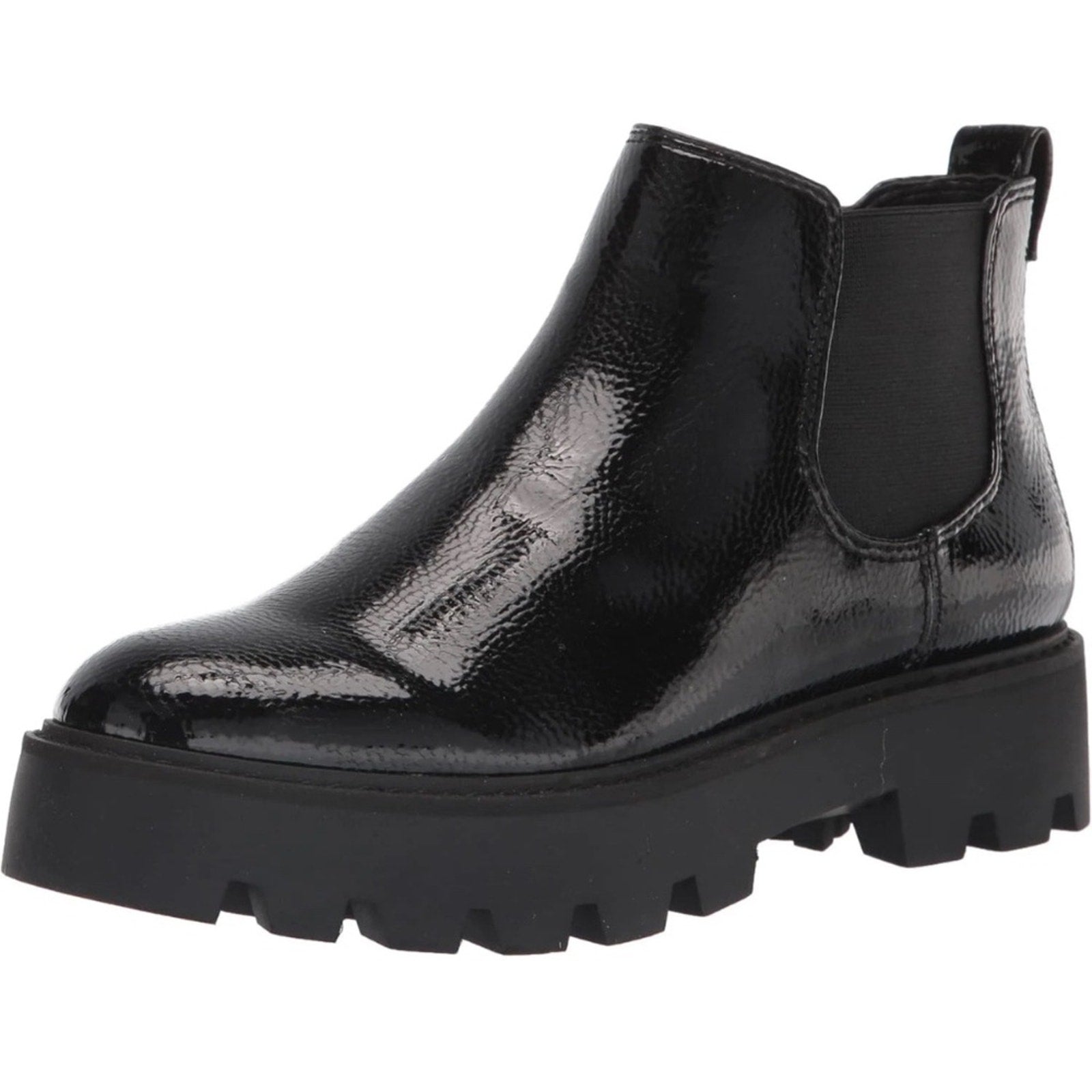 NEW Franco Sarto L-Balin booty Women's Black Patent Ankle Boots - size 8 M