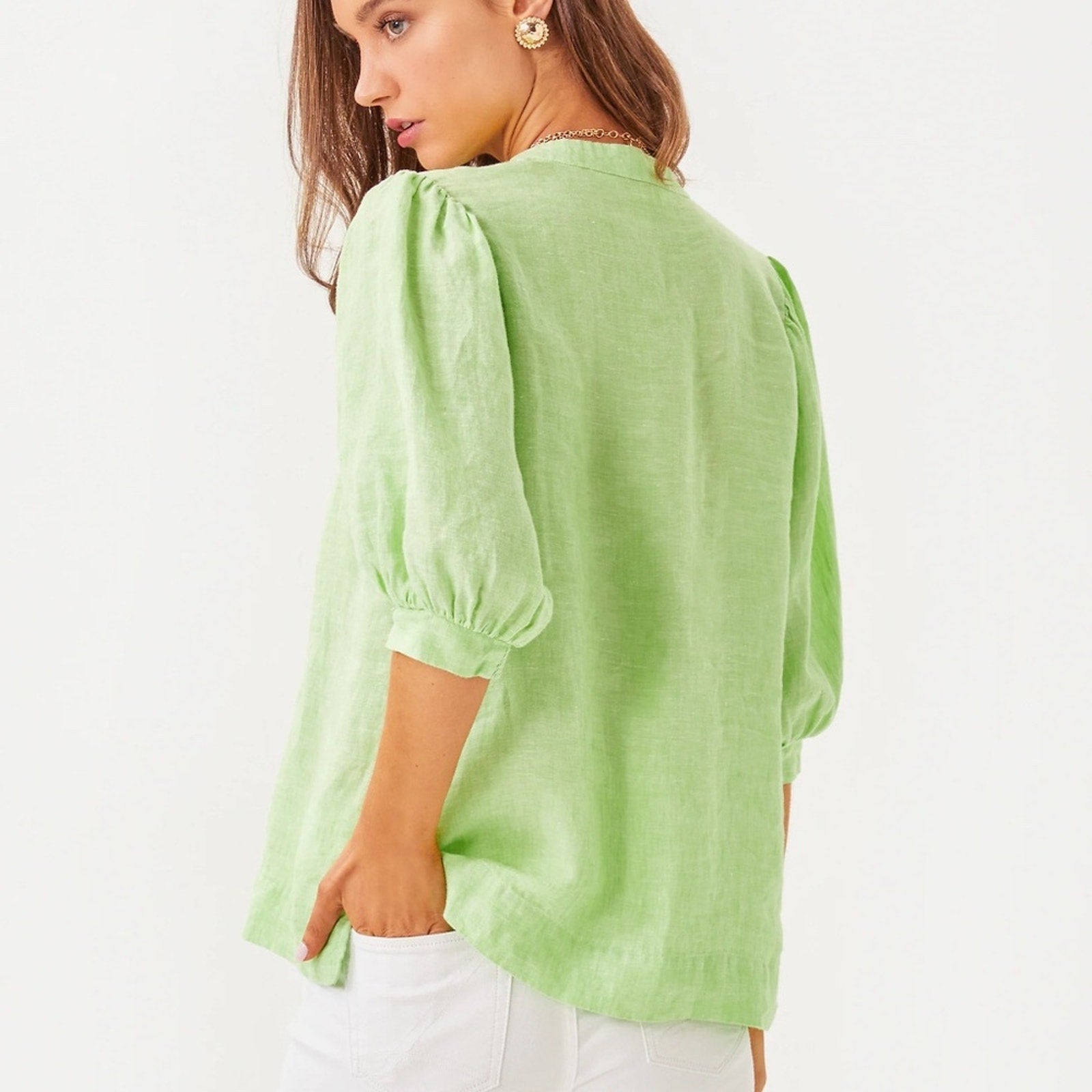NEW Lilly Pulitzer Women's Mialeigh Linen Top - size 00