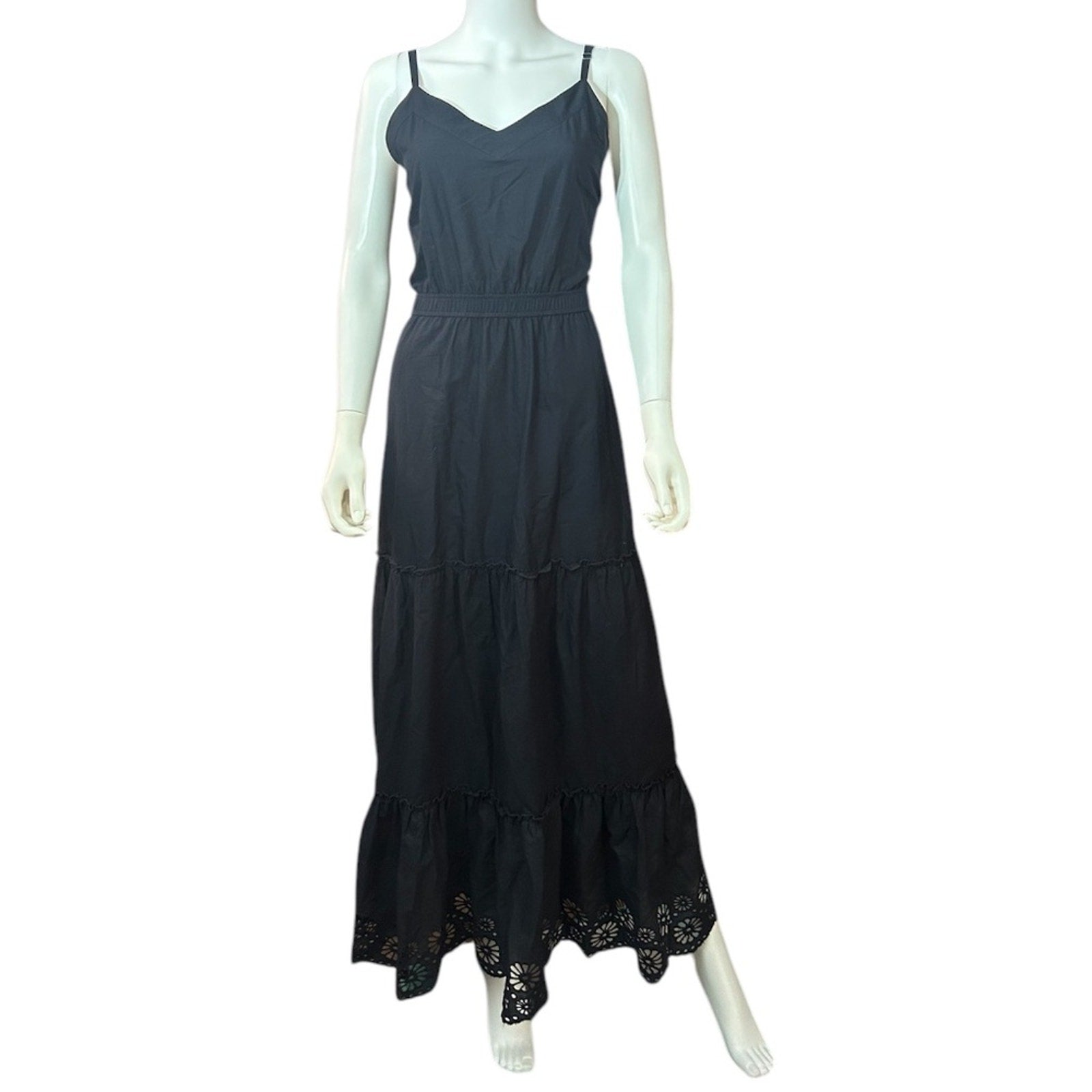 Splendid Kora Eyelet V-Neck Maxi Dress - size XL
