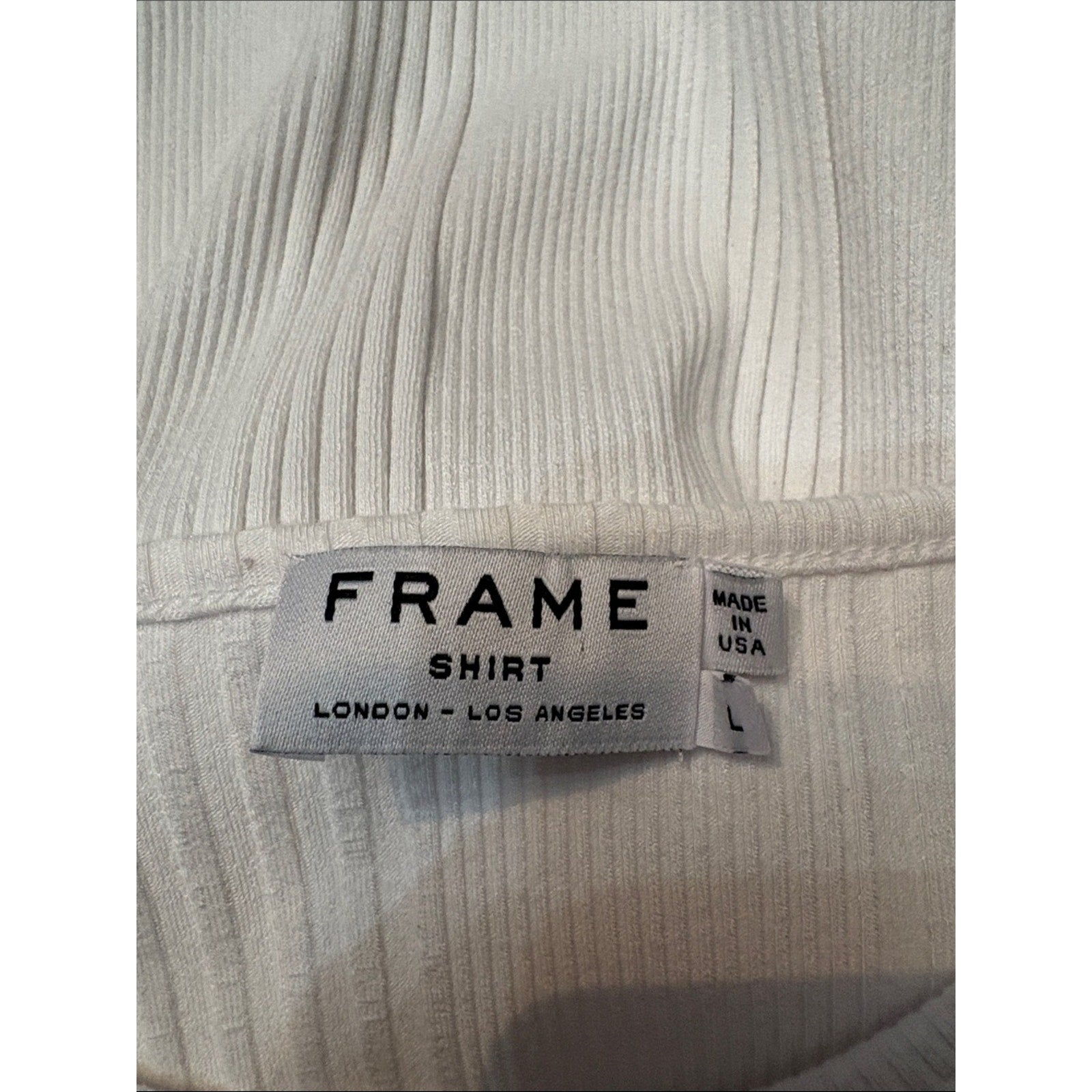 FRAME Variegated Cut Out Long Sleeve Top - size Large