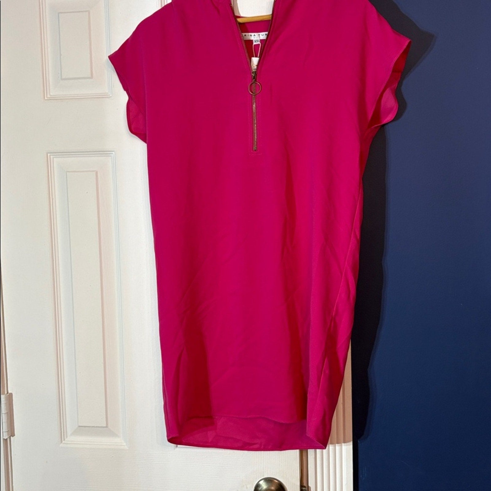NWT TRINA TURK  Hasil Half-Zip Shift Minidress - size XS