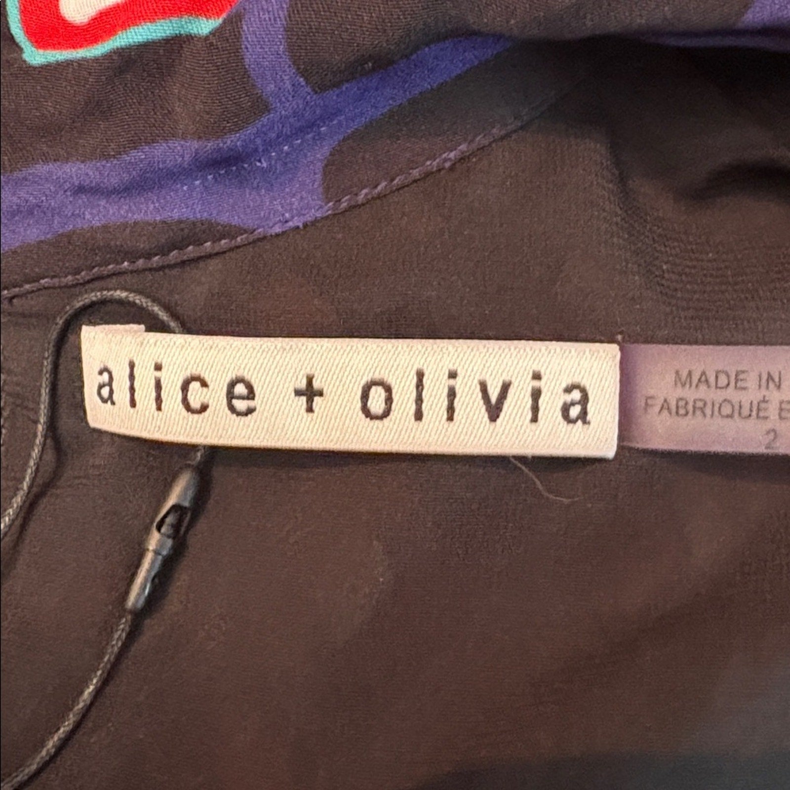 Alice + Olivia Karolina Paneled Blouson-Sleeve Midi Dress - size 2