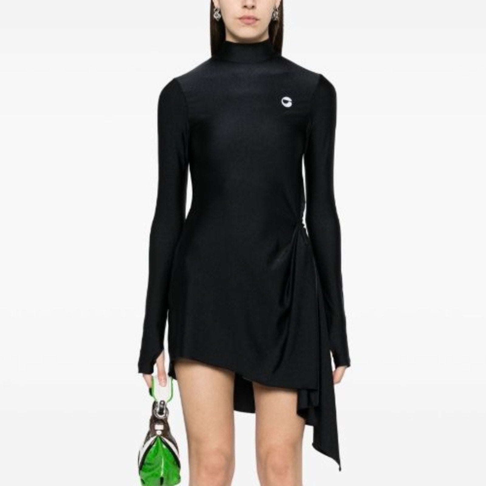 NEW Coperni Black Asymmetric Minidress - size small
