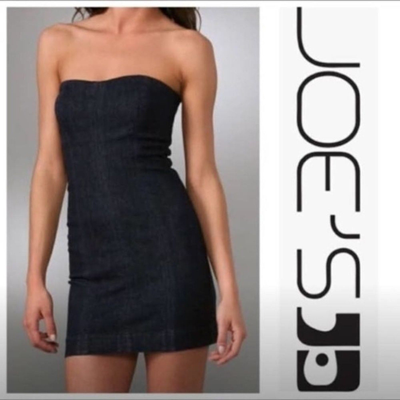 Joe’s Jeans Blue Denim Bustier Style Mini Dress - size P
