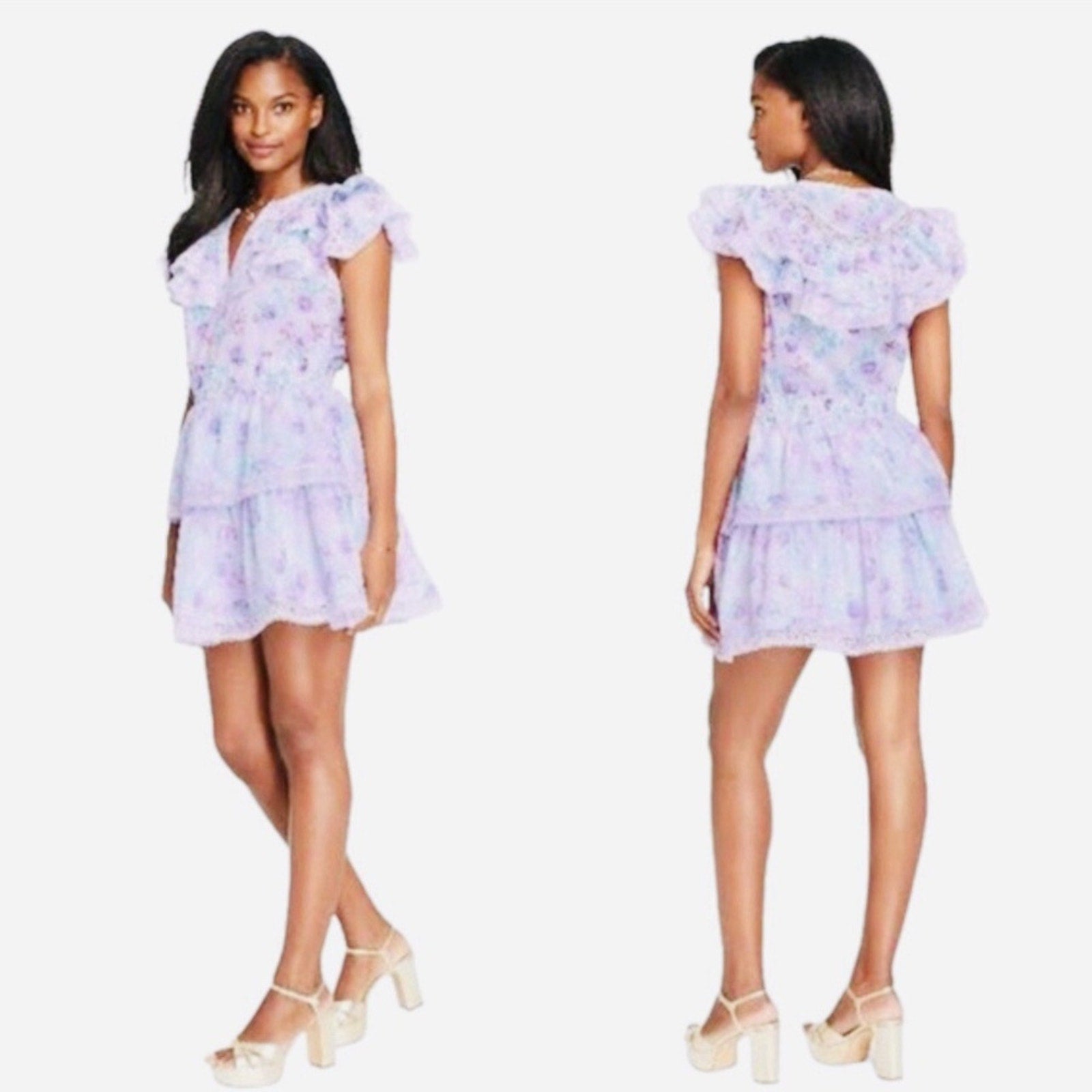 NWT LoveShackFancy X Target Lou double ruffle dress - size M