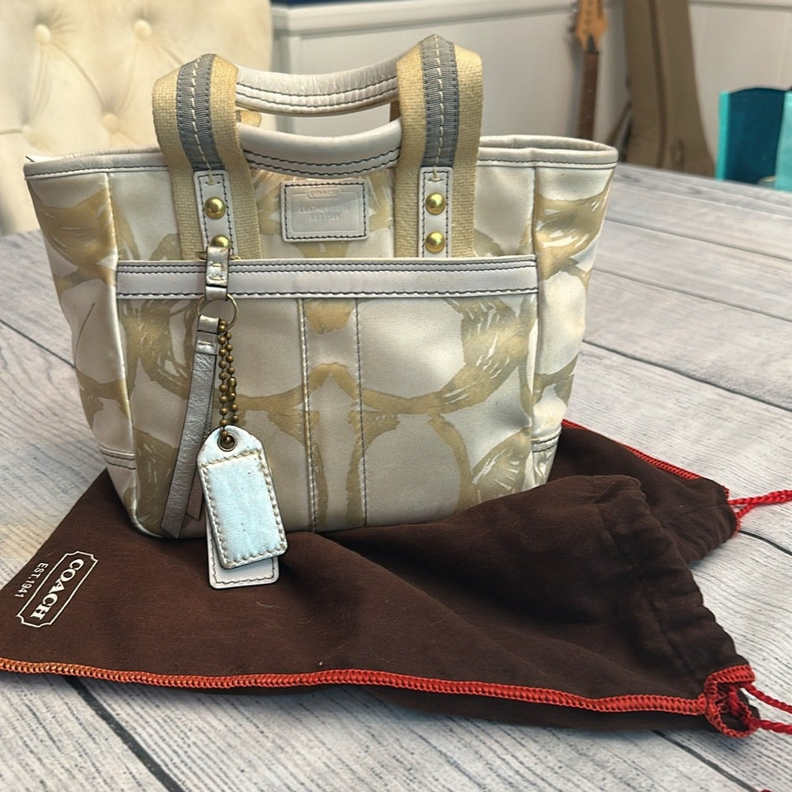 Coach hand bag Y2K white
