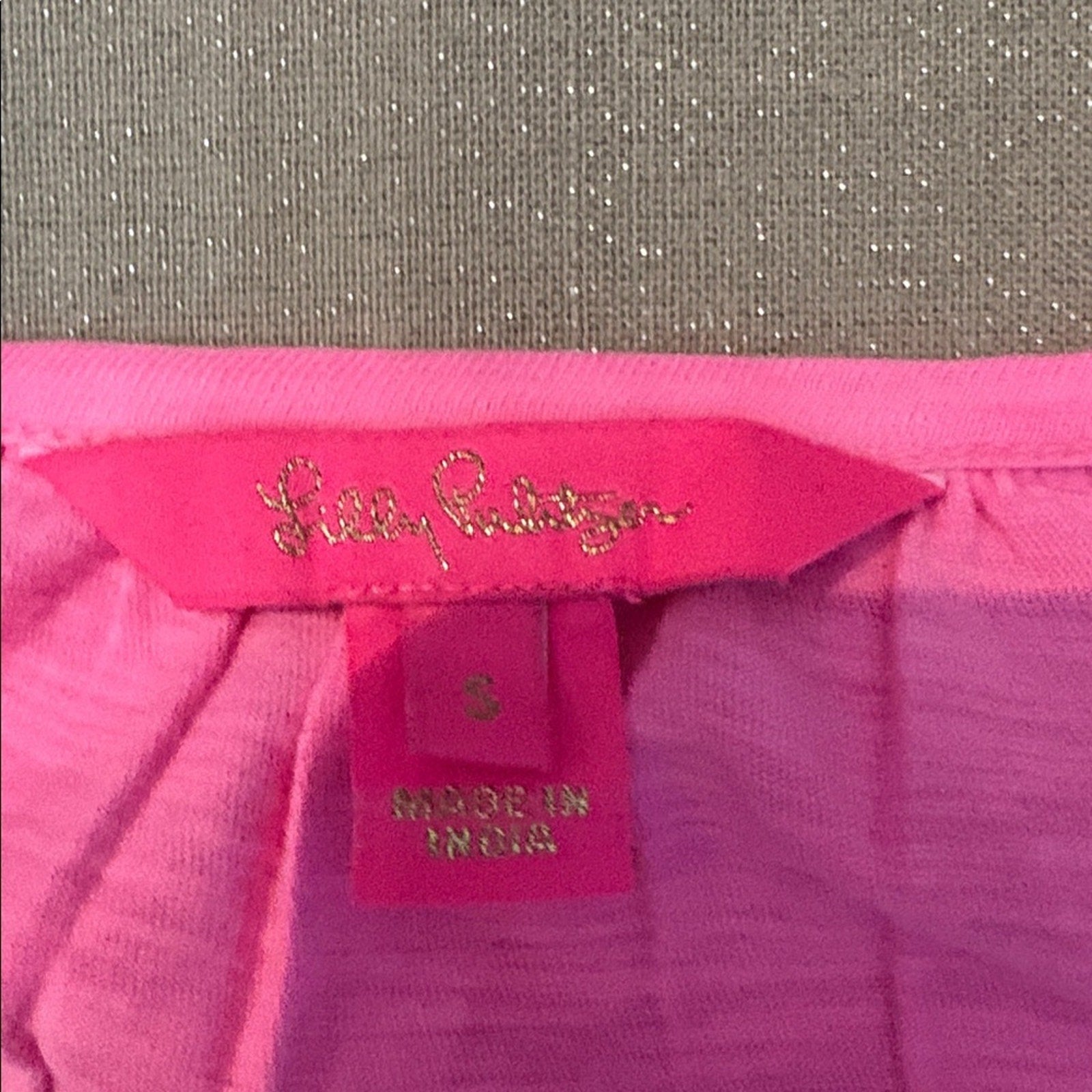 Lilly Pulitzer Taylinn Top Pink Eyelet Accents - S