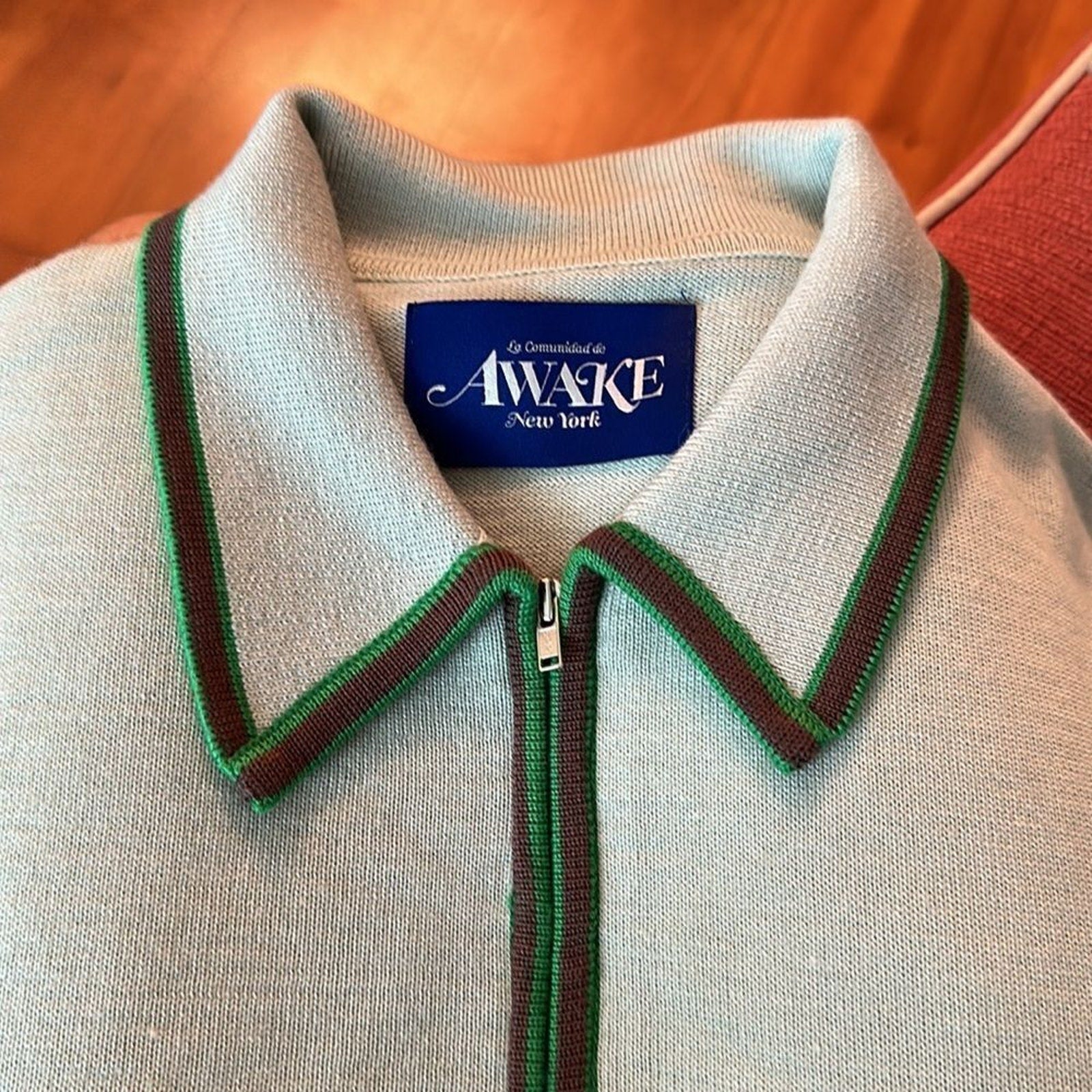 NEW Awake NY
Sweet Memory Knit wool Polo Mint - size XL