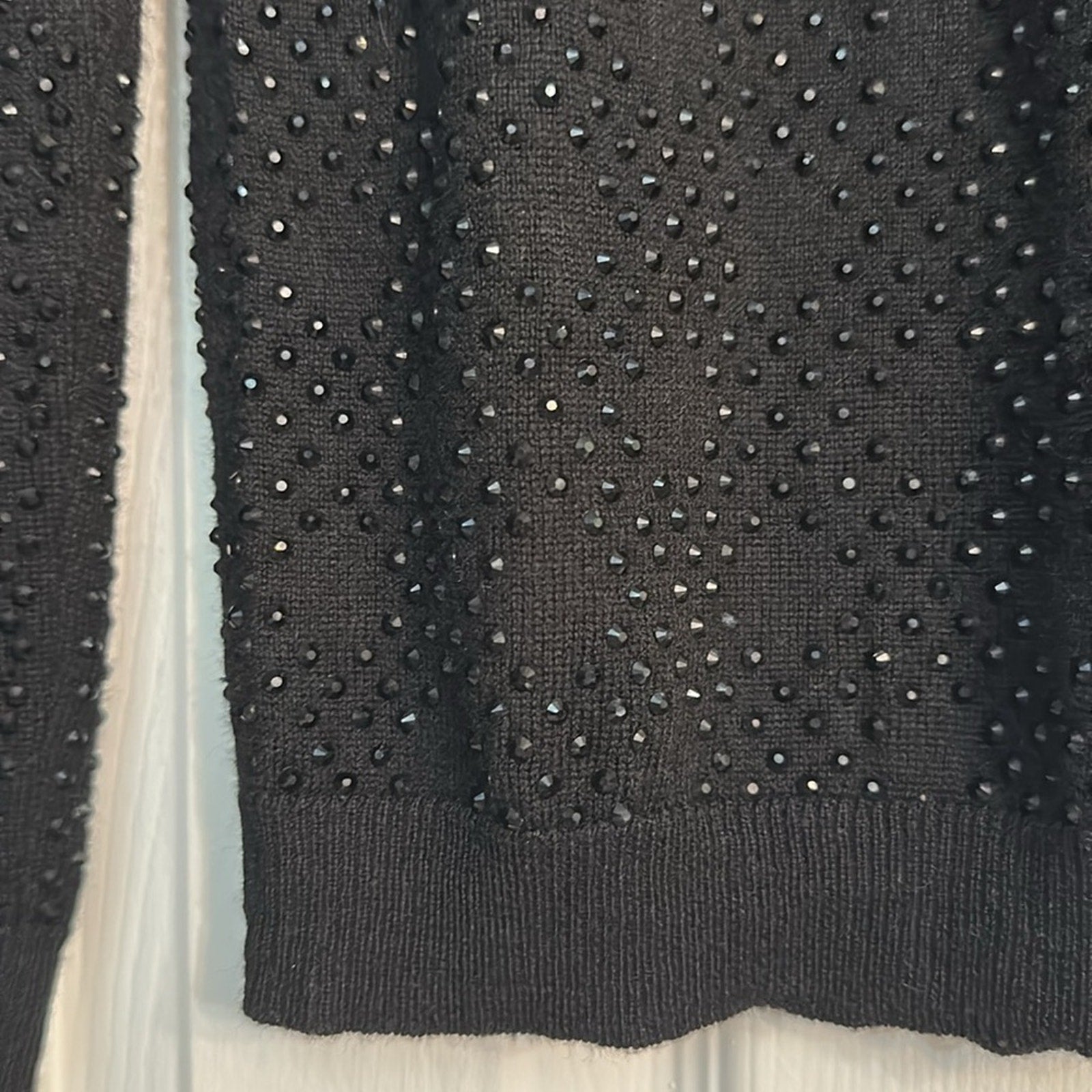 Alice + Olívia embellished wool sweater detachable collar - size small
