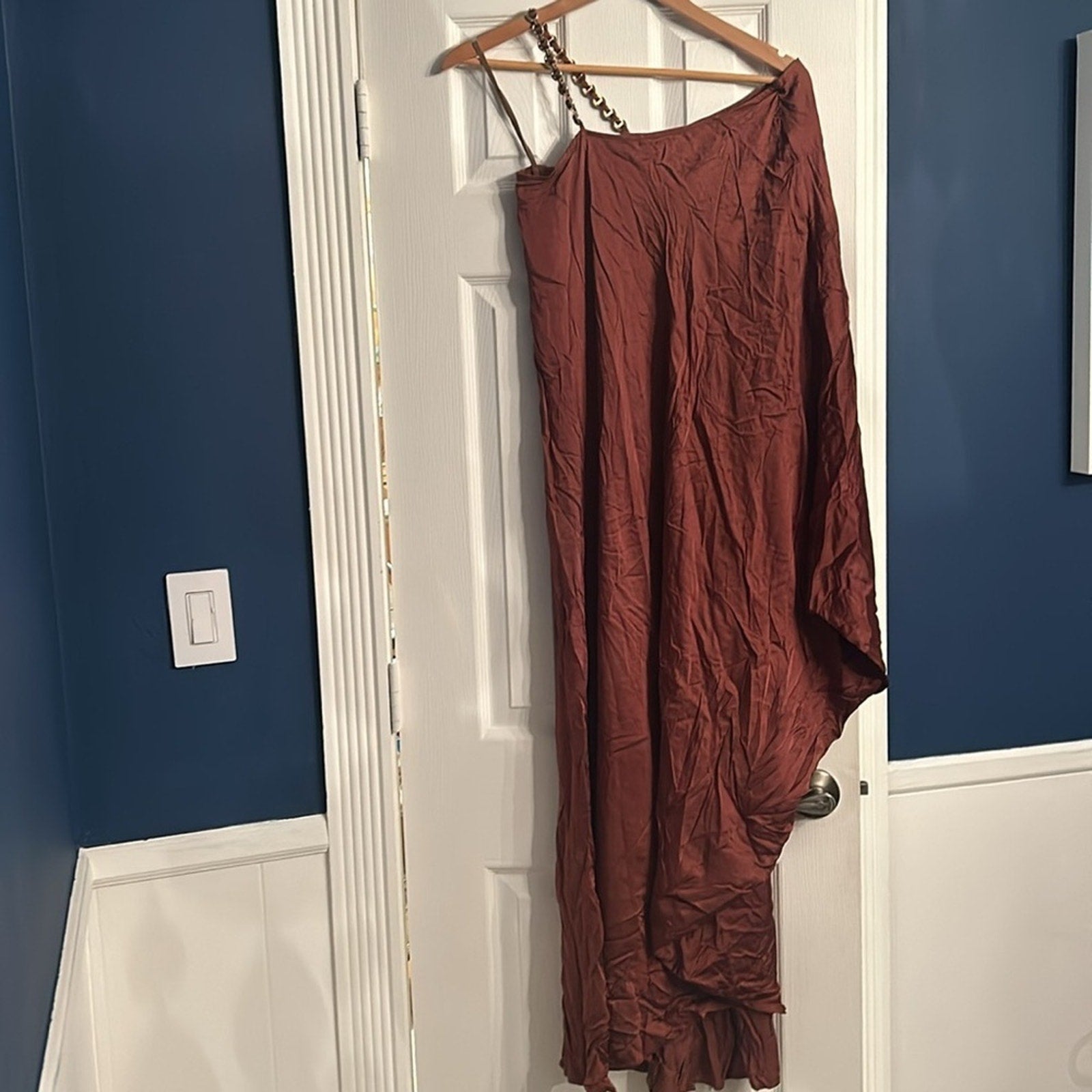 NWT L'AGENCE Kerry Kaftan Dress in Hickory - size Large