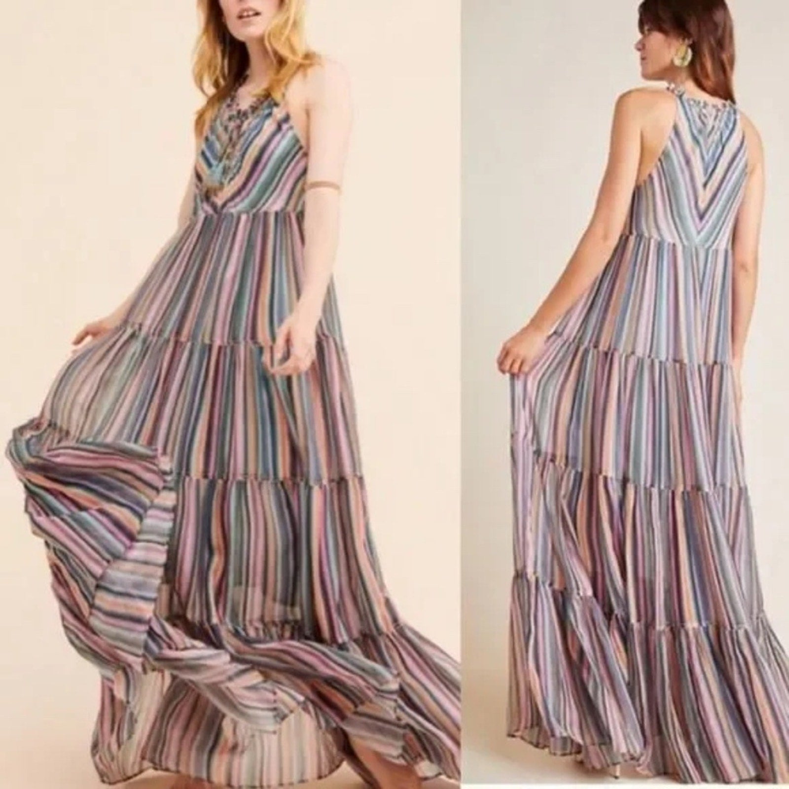 Love Sam Winnie Stripe Maxi Dress - size M