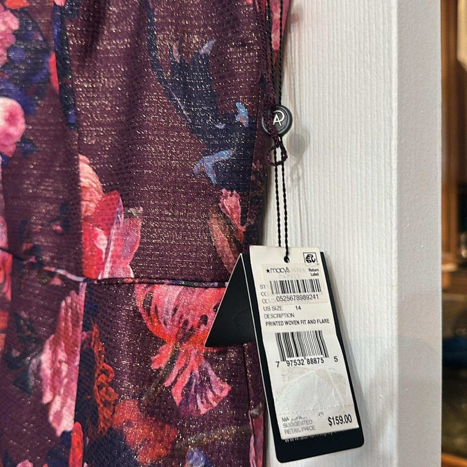 NWT Adrianna Papell Printed Woven Fit and Flare - size 14