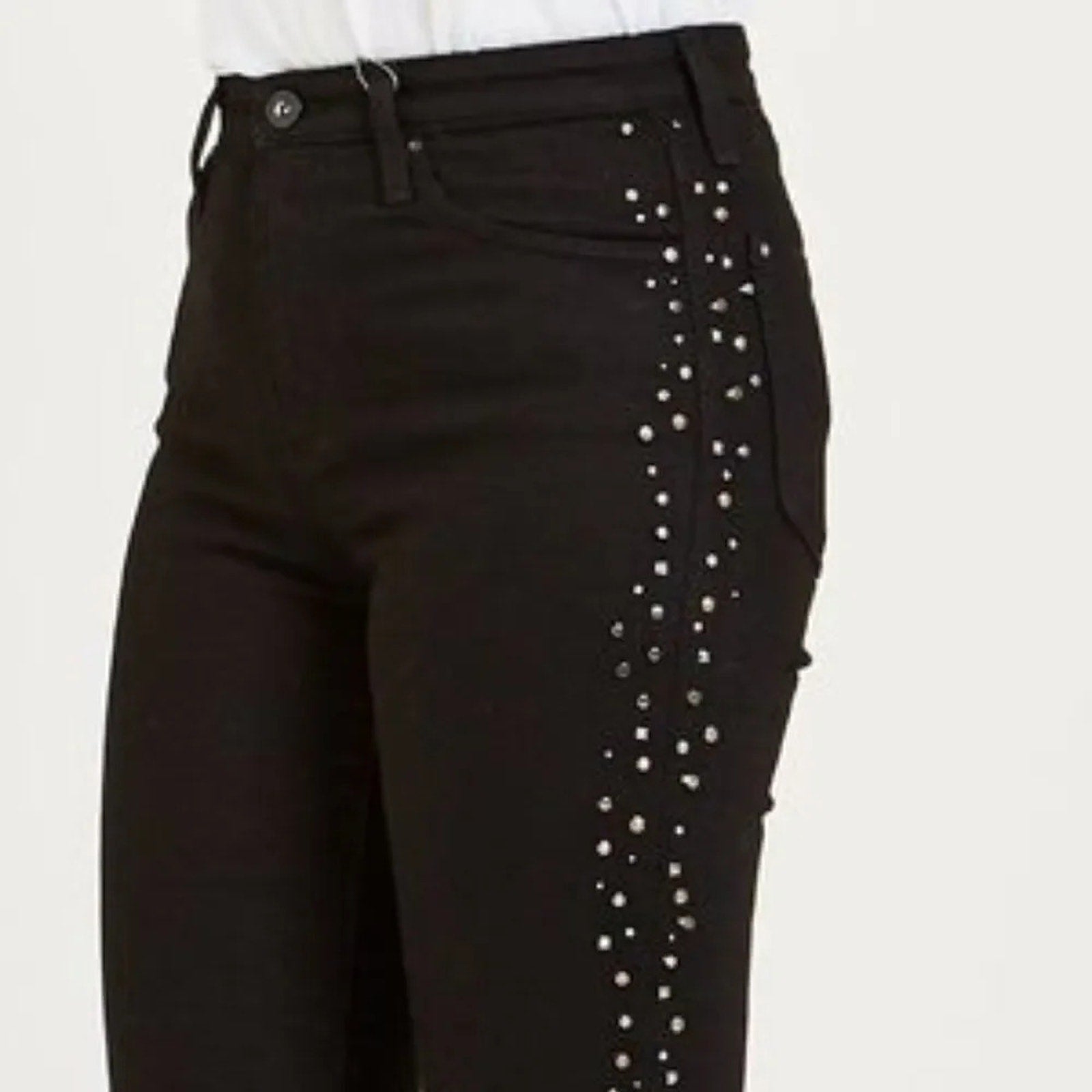 NEW AG THE ISABELLE JEANS IN SUPER BLACK METEOR SHOWER