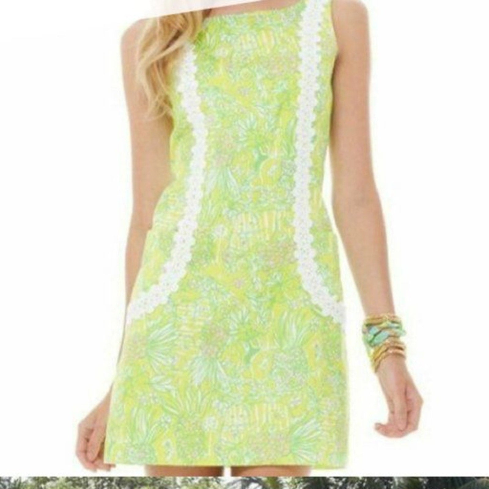 Lilly Pulitzer Shift Dress Sweet Tarty Crazy Cat House Pineapple - size 6