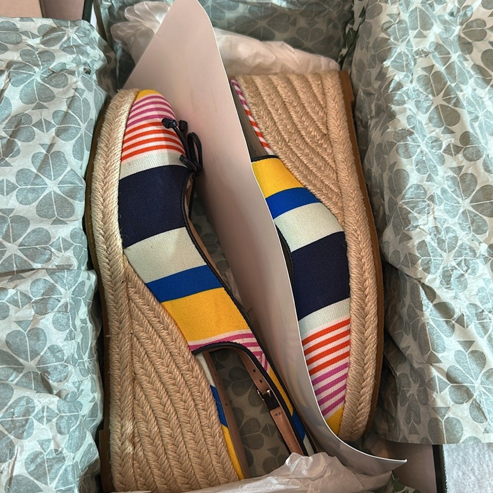 NEW Kate Spade Panama Nights Slingback Wedges - size 7.5