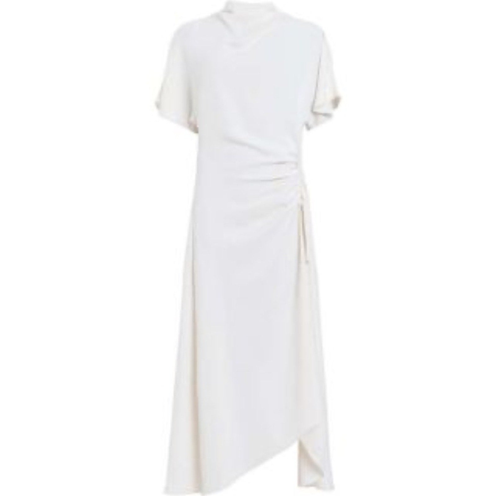 NEW AllSaints Rosie Mock Neck Side Drape Asymmetric Maxi Dress -size 8