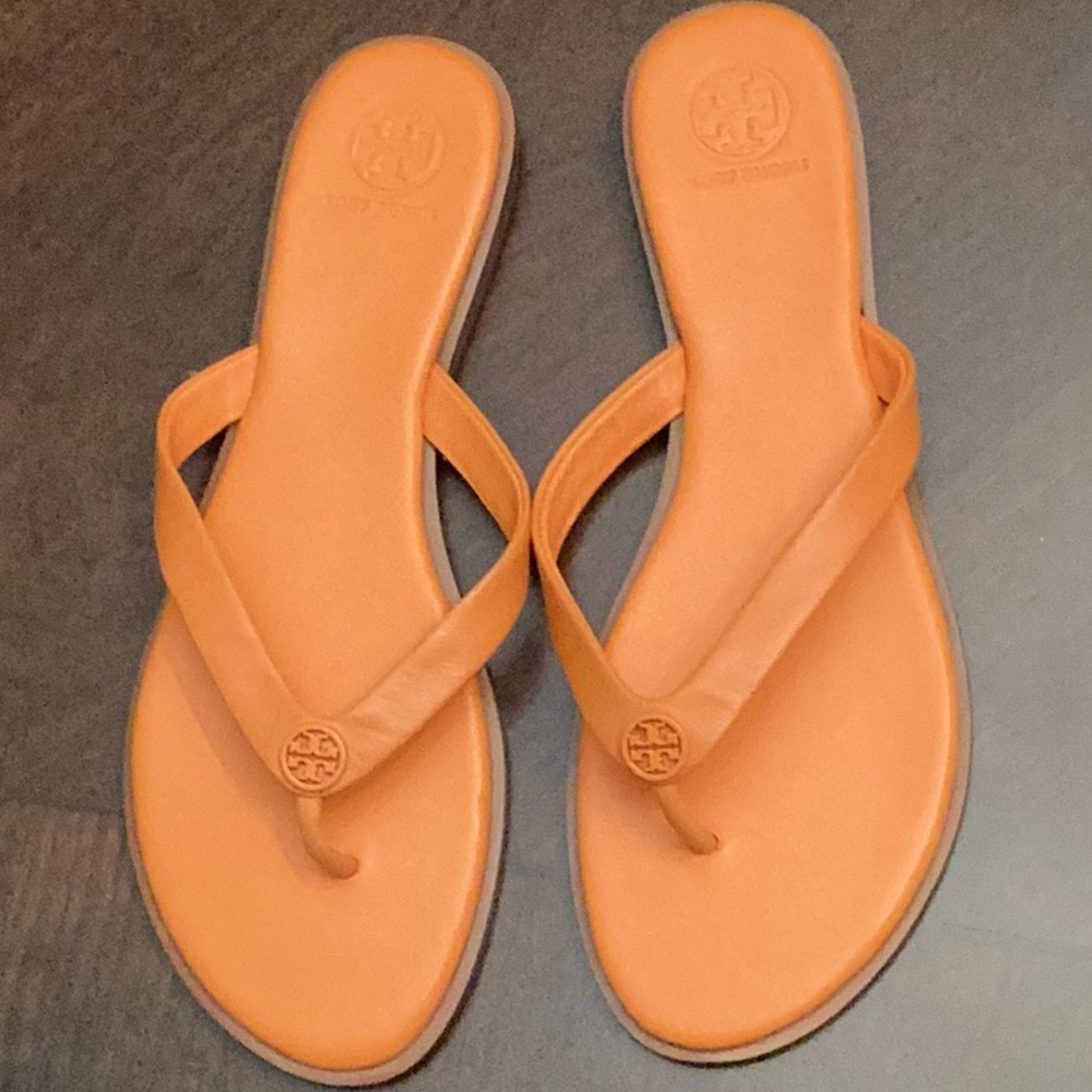 New Tory Burch Sun Orange Thong Benton Sandal - 8.5