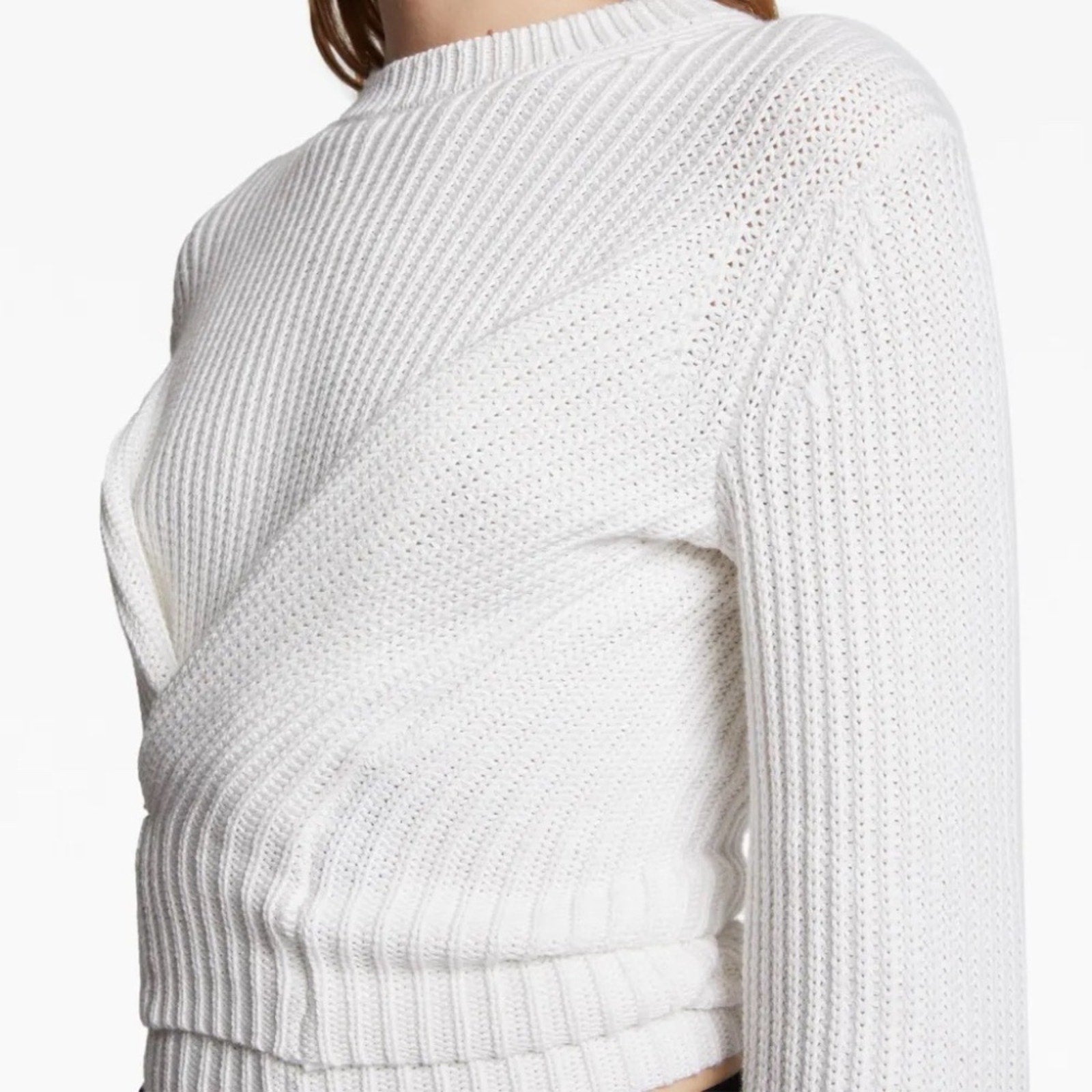 Proenza Schouler White Label ribbed-knit wrap jumper - size M