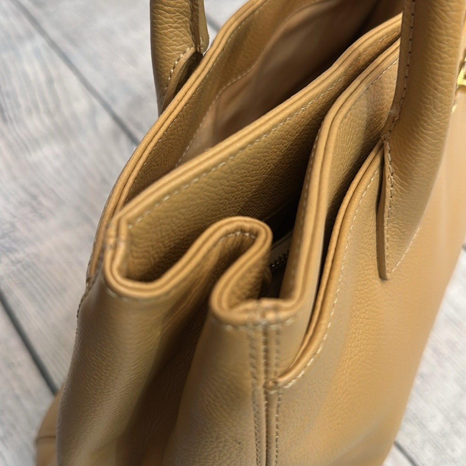 Chanel Beige Caviar Cerf Executive Medium Shopping Tote Gold Hardware, 2005-2006