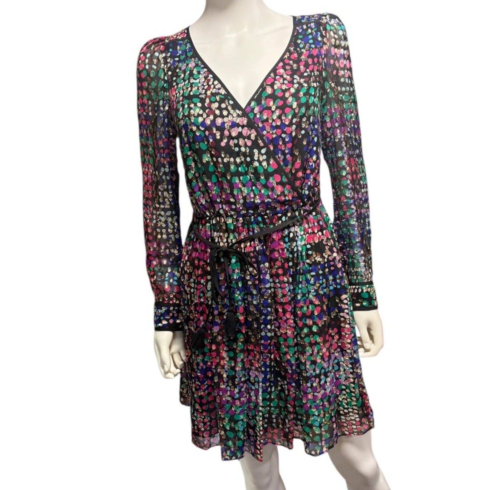 Kate Spade Metallic Polka Dot Mini Dress Make Magic MSRP $428 - size M