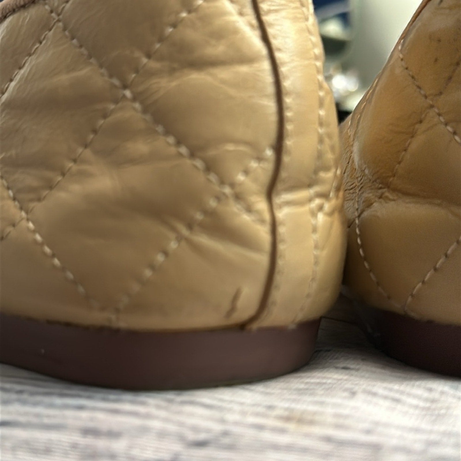 Chanel ballet flats Aged Calfskin beige black - size 42 (=US 11.5)