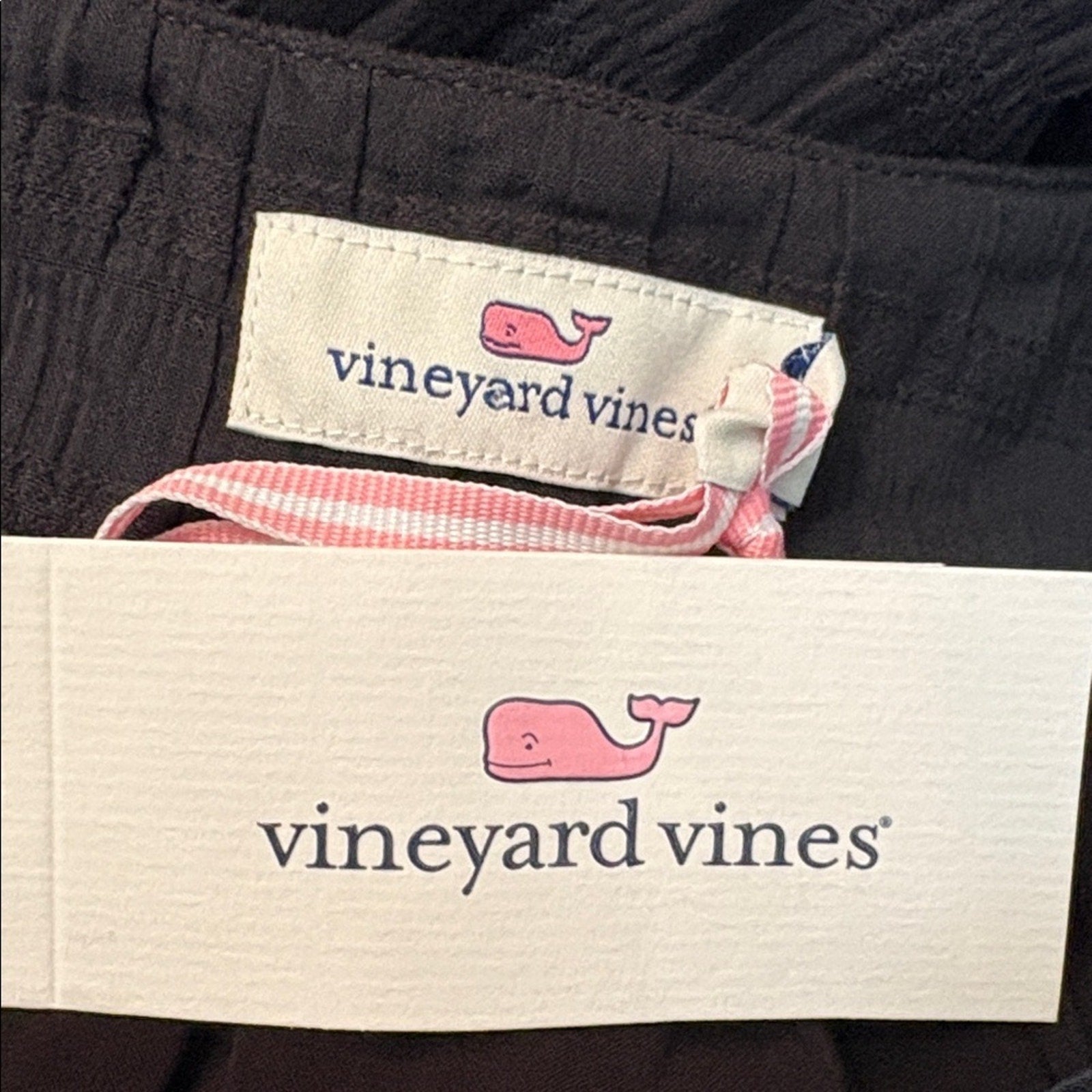 NWT Vineyard Vines Textured Tassel Dress Black - size XS