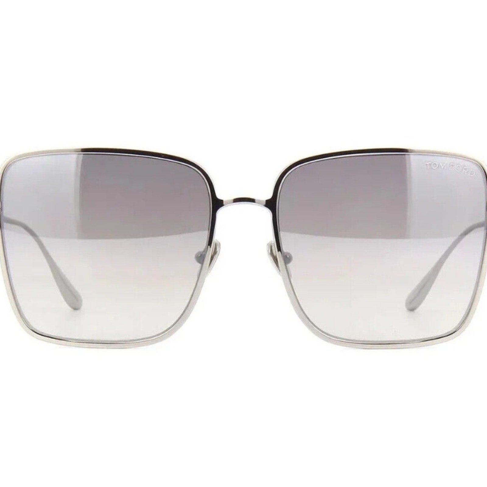 NEW Tom Ford Heather TF739 16B Silver Square Metal Sunglasses Frame 60-17-140