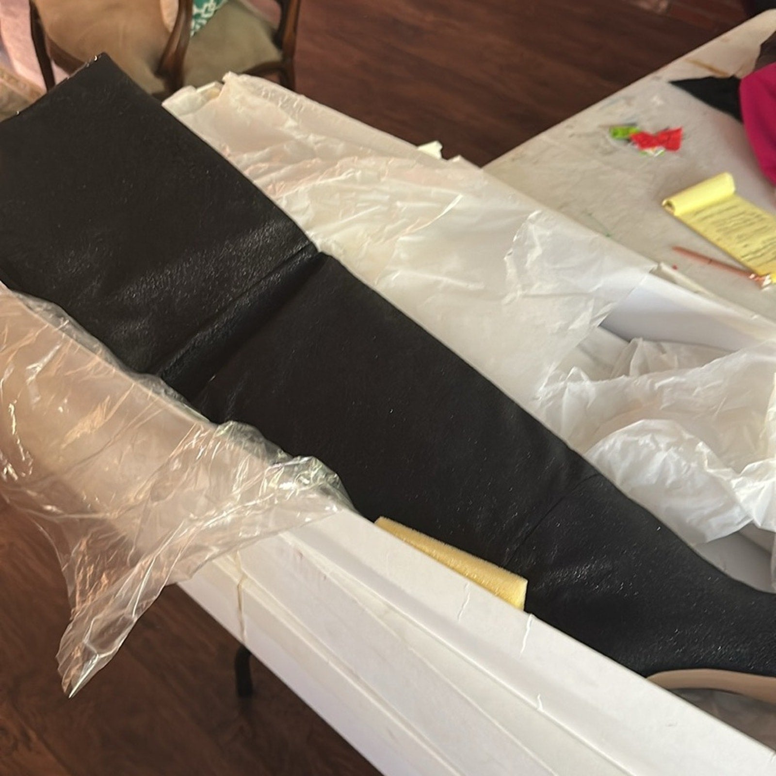 NEW Good American Boots Women Sz 5 Black Glitter Thigh Kardashian GA173G-X $349