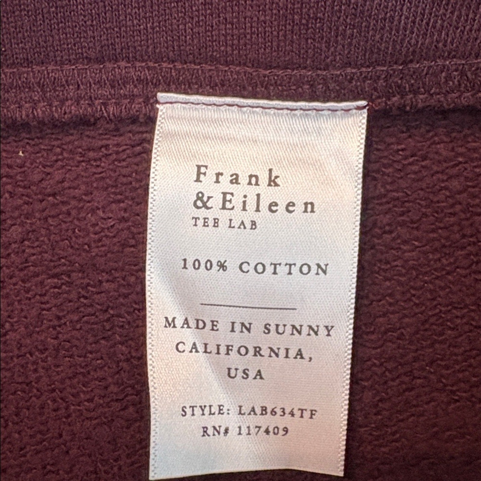 FRANK & EILEEN TEE LAB CATHERINE FAVORITE WIDE LEG CROP SWEATPANTS -size XS