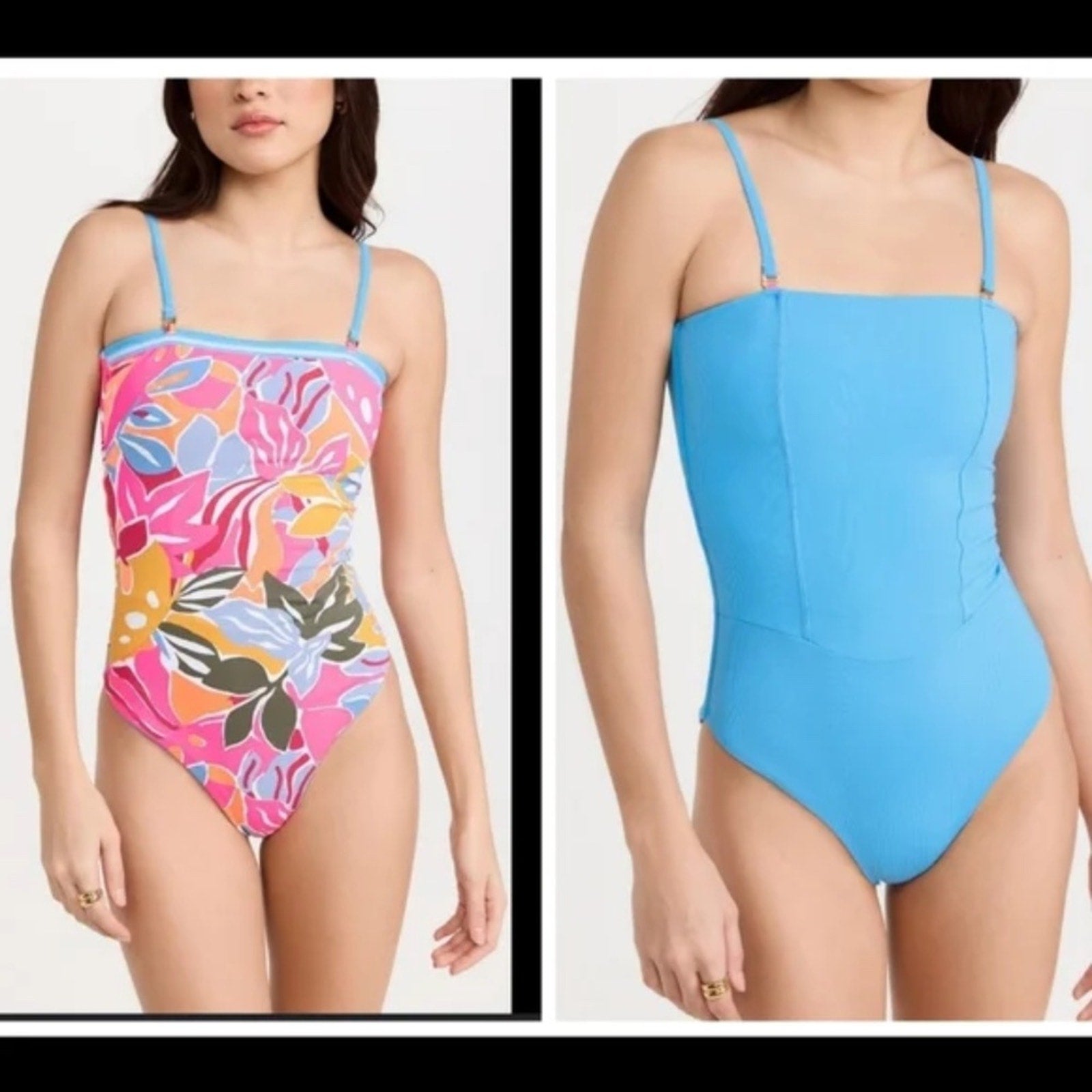 NWT Maaji Reversable Bluetooth Cancun One Piece Strapless Swimsuit - size large