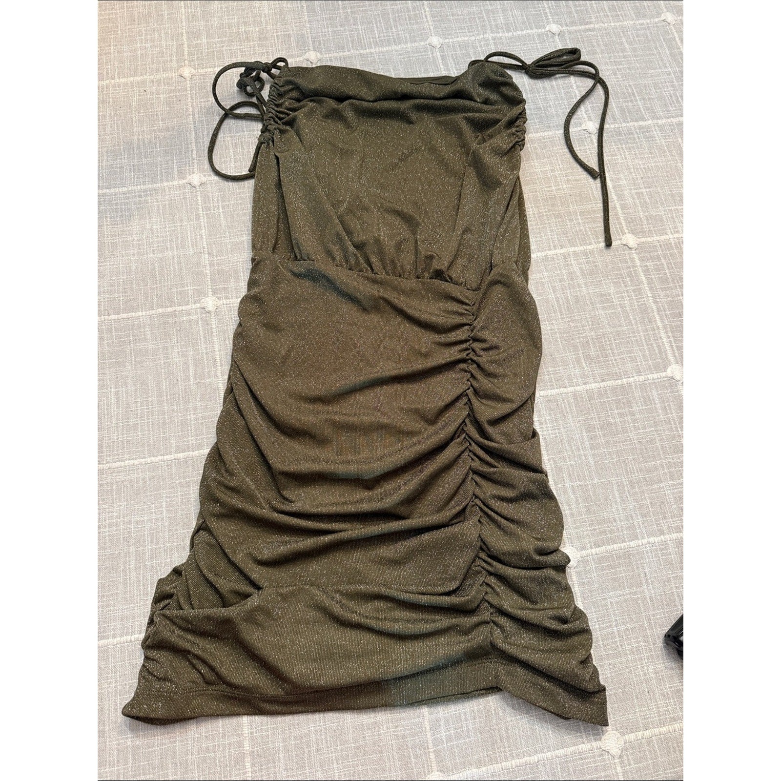 Free People x Revolve Poppy Mini Dress in Sparkly Sage Green - M 🌟