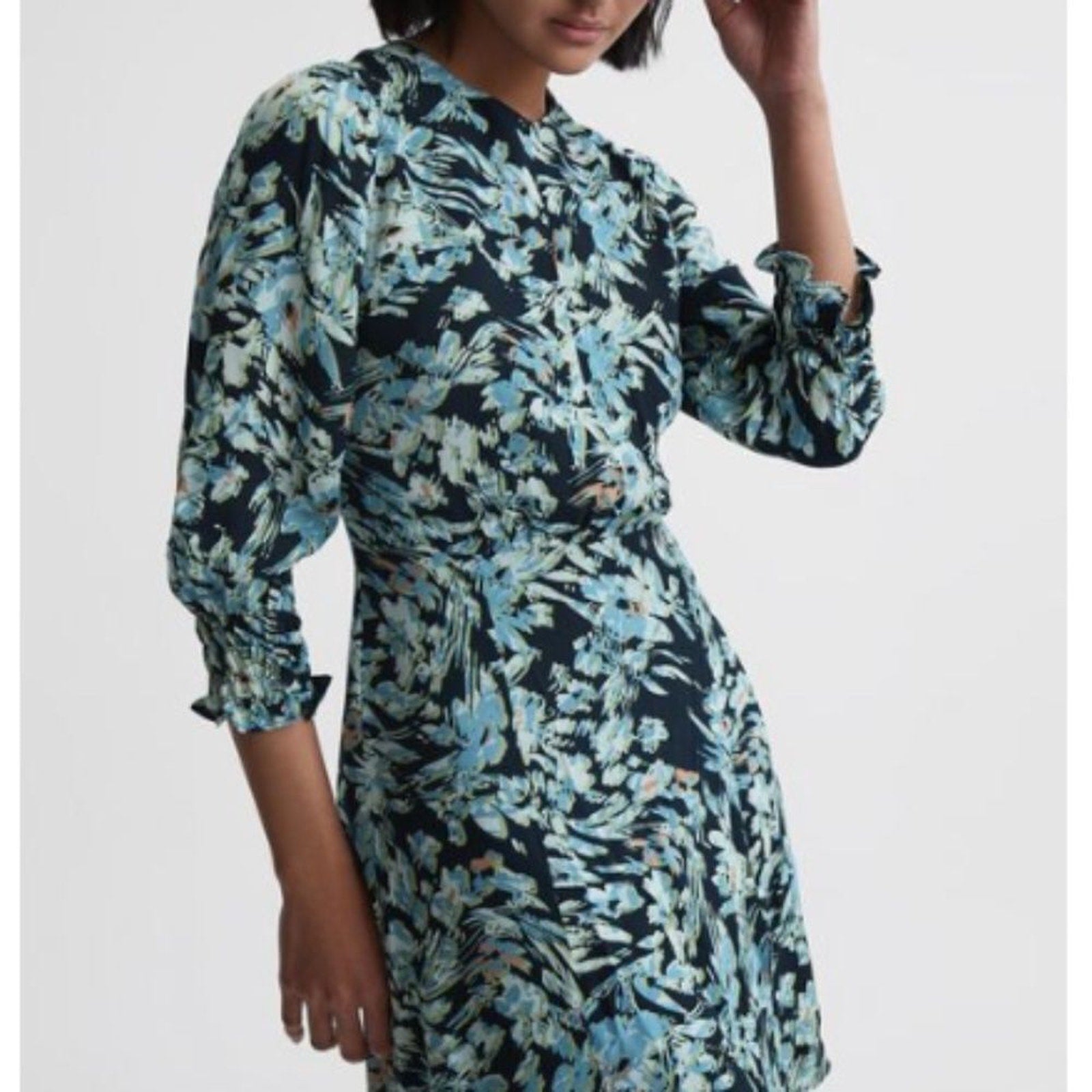 NEW Reiss ANNIE FLORAL PRINT MINI DRESS - size 10