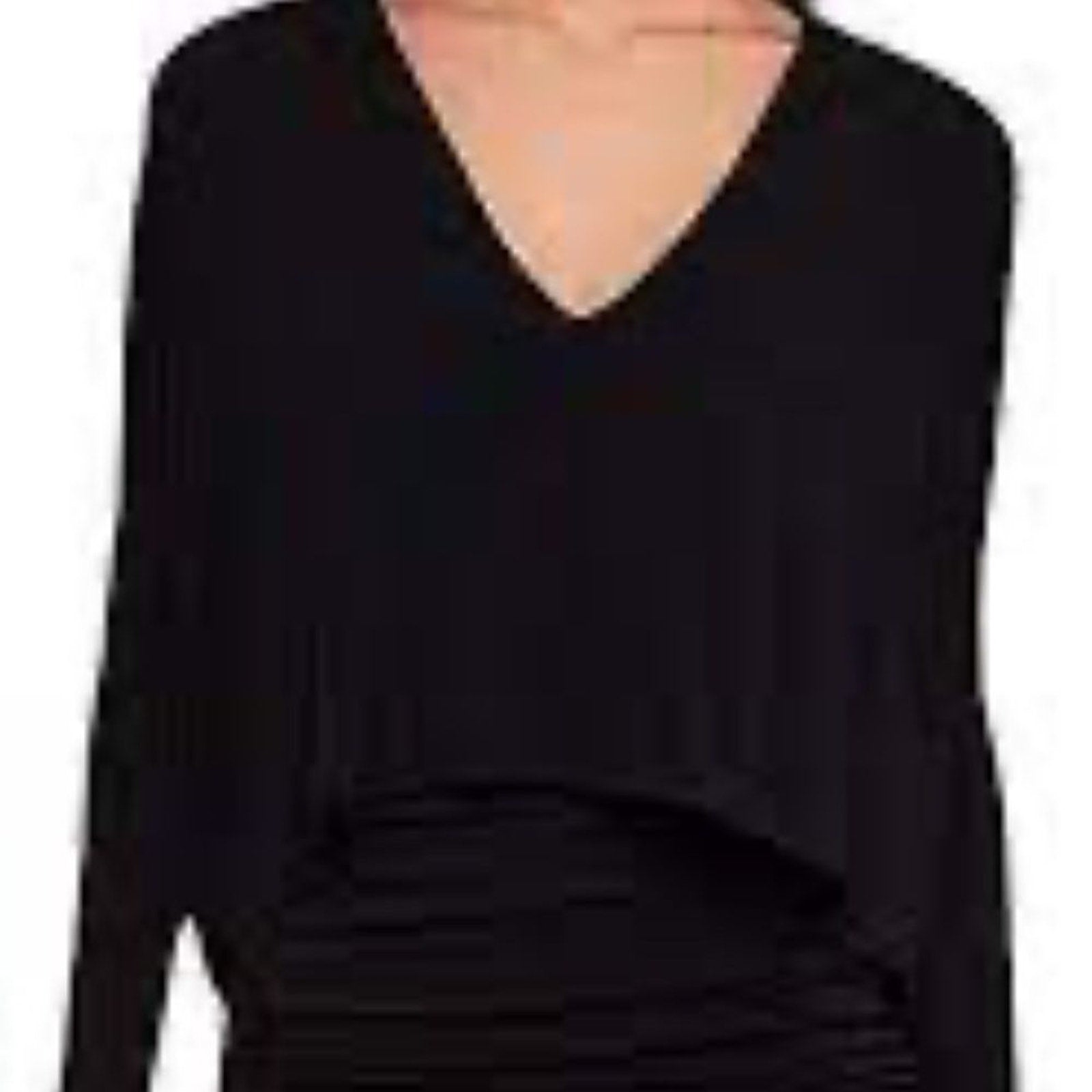 NWT BCBGMAXAZRIA Ruched Sheat Casual Black Dress - size M