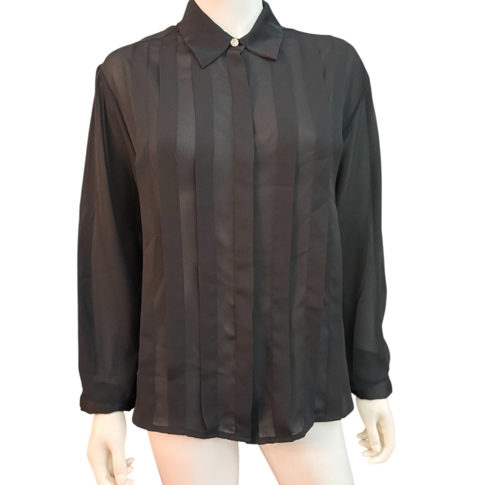 Christian Dior vintage black blouse - size 12