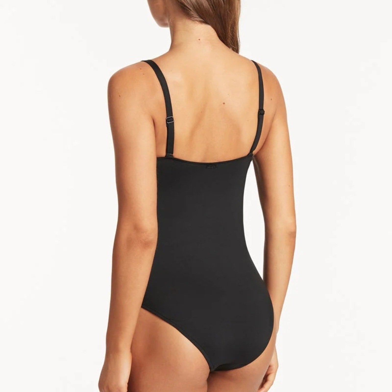 NWT Sea Level Swim Scallop Square Neck Bralette One Piece - size 4