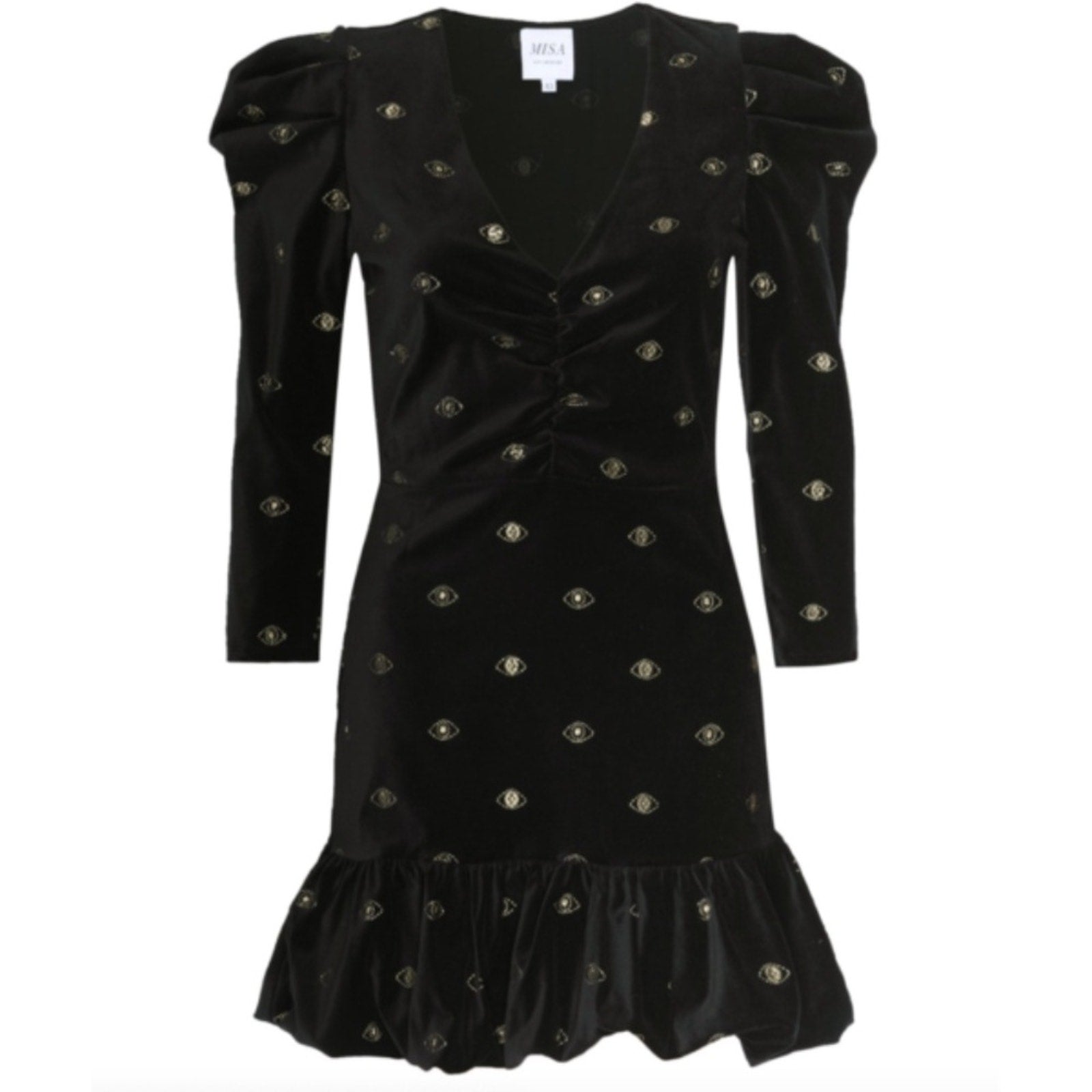 Misa Los Angeles Charisse Dress - Evil Eye Velveteen - size M