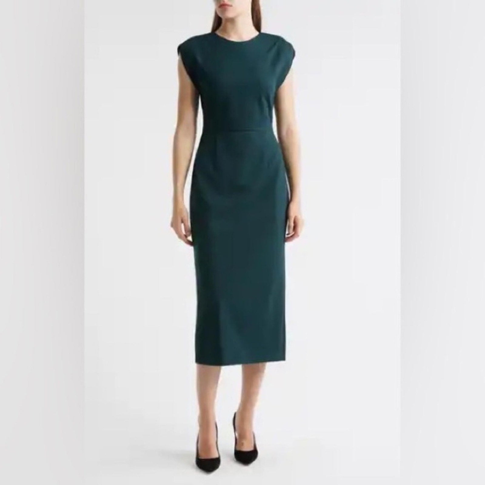 NEW BOSS Detira Cap Sleeve Sheath Dress - size 18