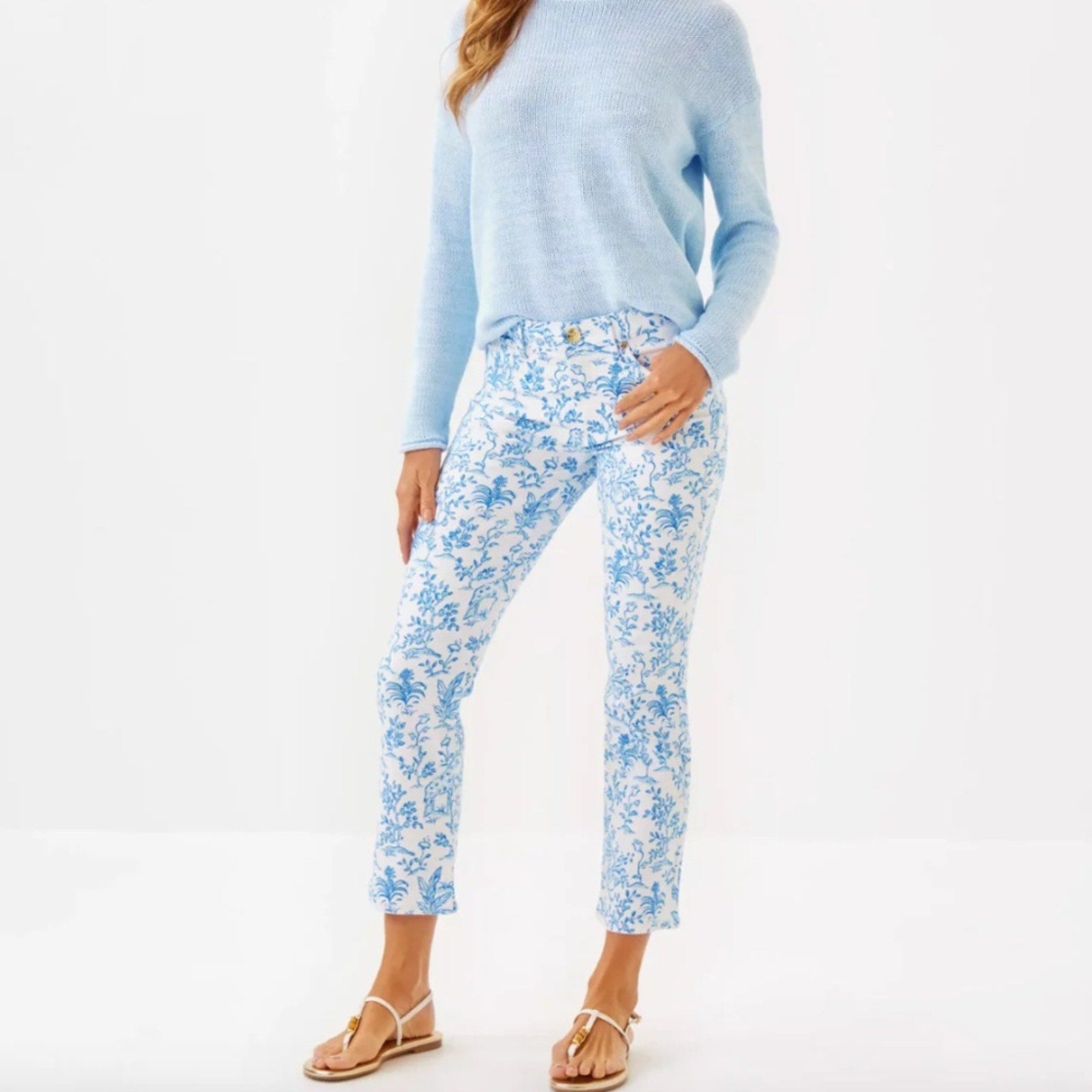 Lilly Pulitzer | Annet High Rise Crop Flare Jean - size 8