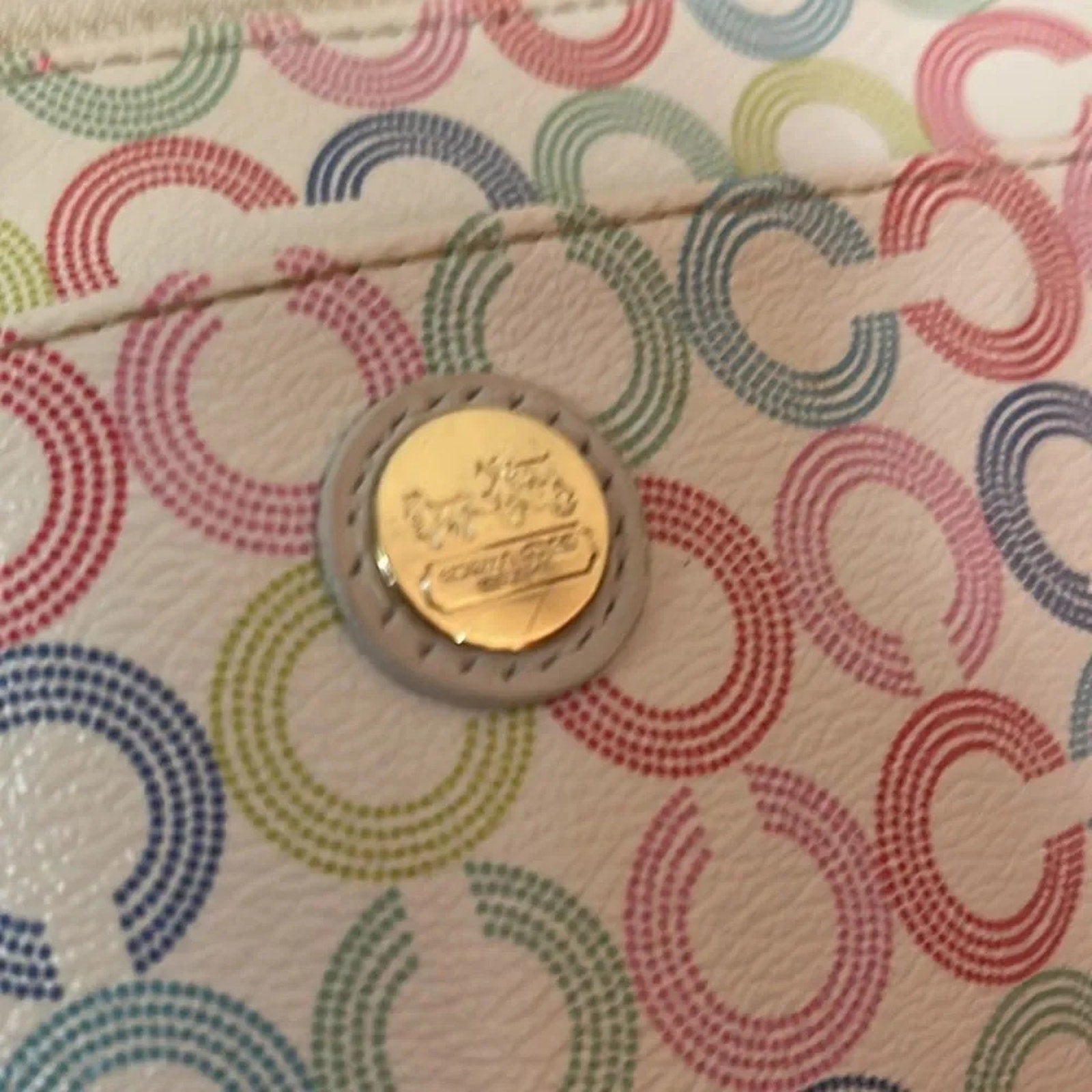 Coach Signature Pastel Crossbody Bag Rare