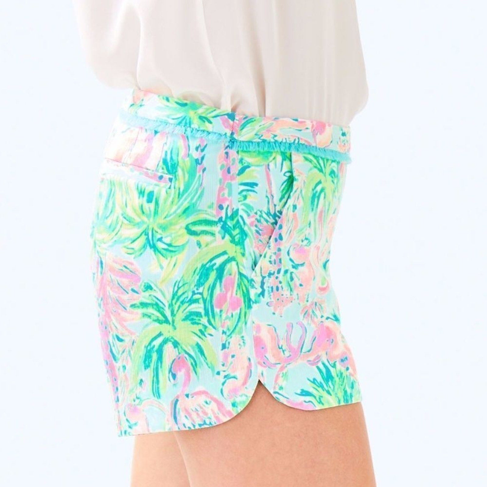 NWT Lilly Pulitzer Adie Short Seasalt Blue on Parade - 4