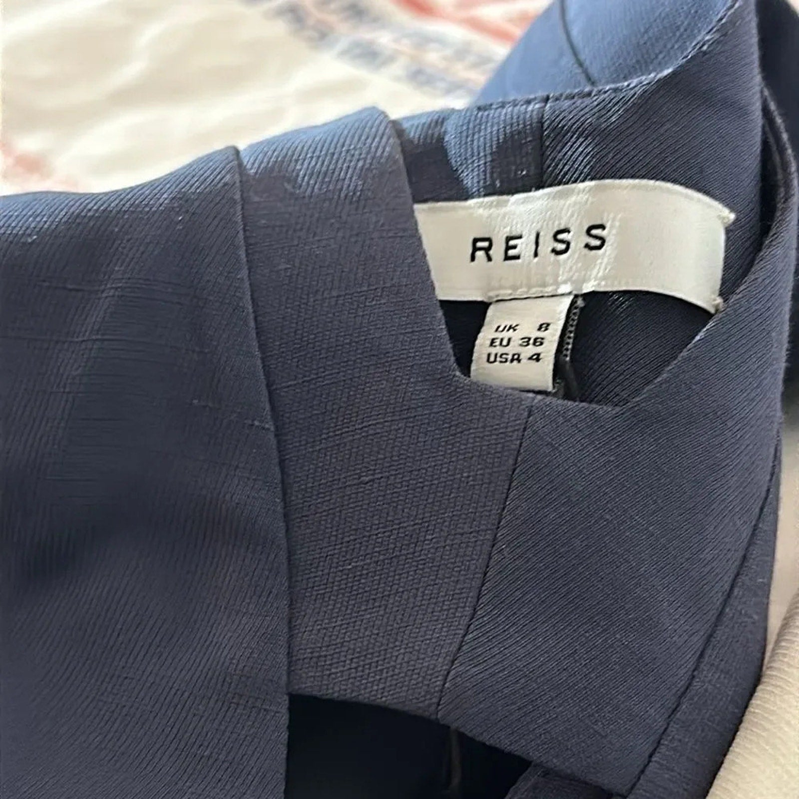 NEW Reiss EMI LINEN BLEND V-NECK TOP