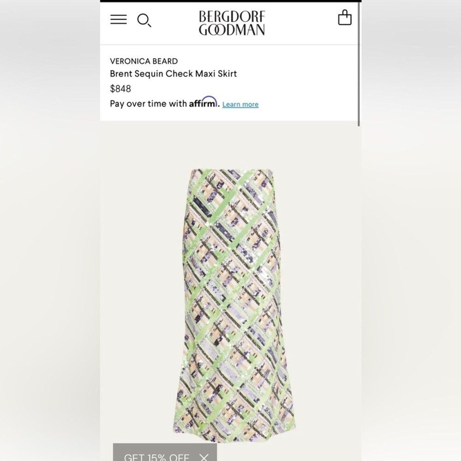 VERONICA BEARD Brent EMBELLISHED sequin midi skirt mermaid - size 0