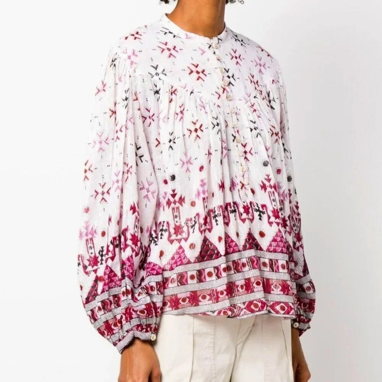 NEW ISABEL MARANT ETOILE Salika printed cotton blouse - size 38 (US 6)