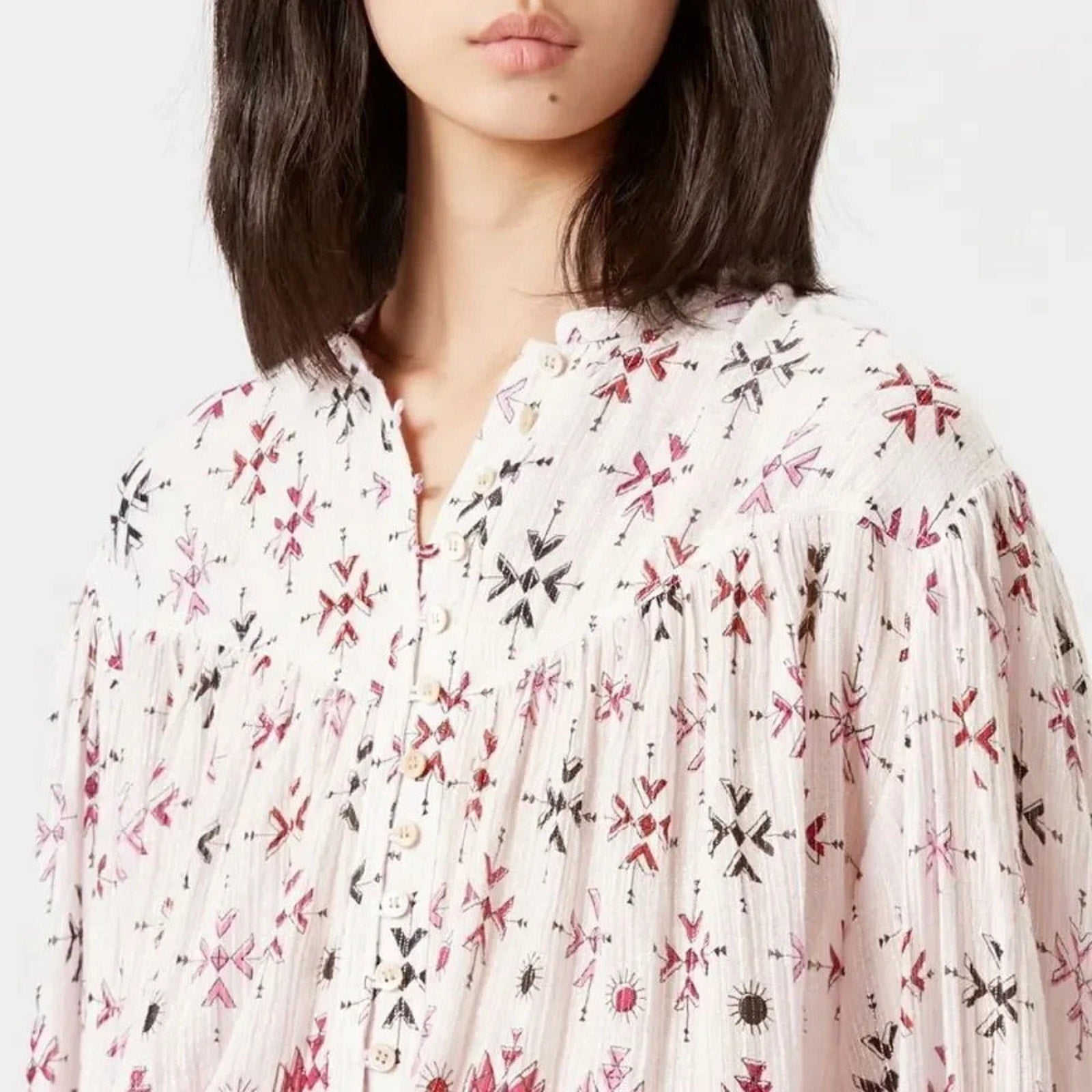 NEW ISABEL MARANT ETOILE Salika printed cotton blouse - size 38 (US 6)