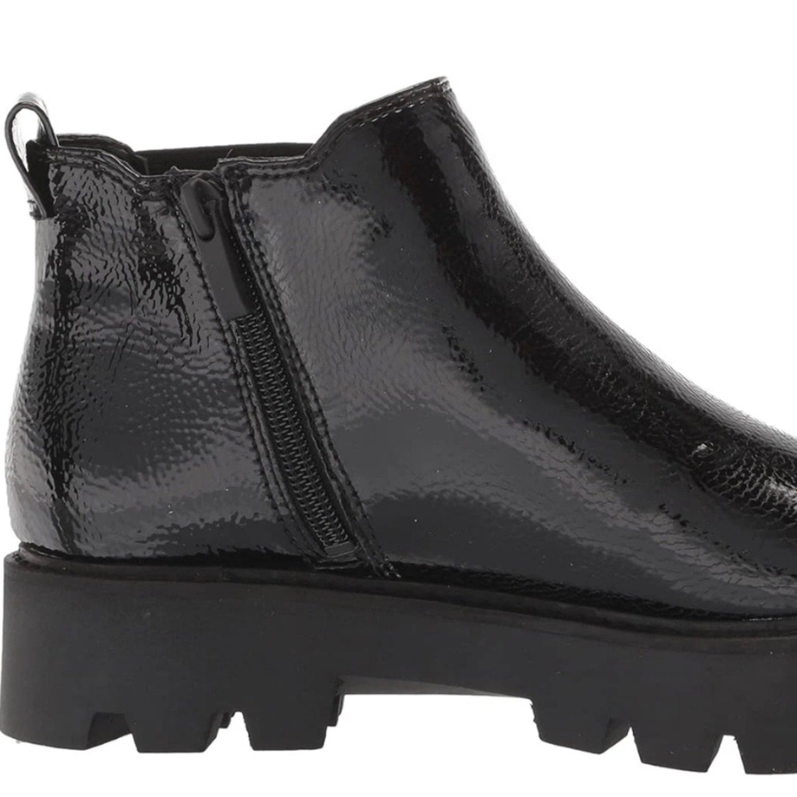 NEW Franco Sarto L-Balin booty Women's Black Patent Ankle Boots - size 8 M