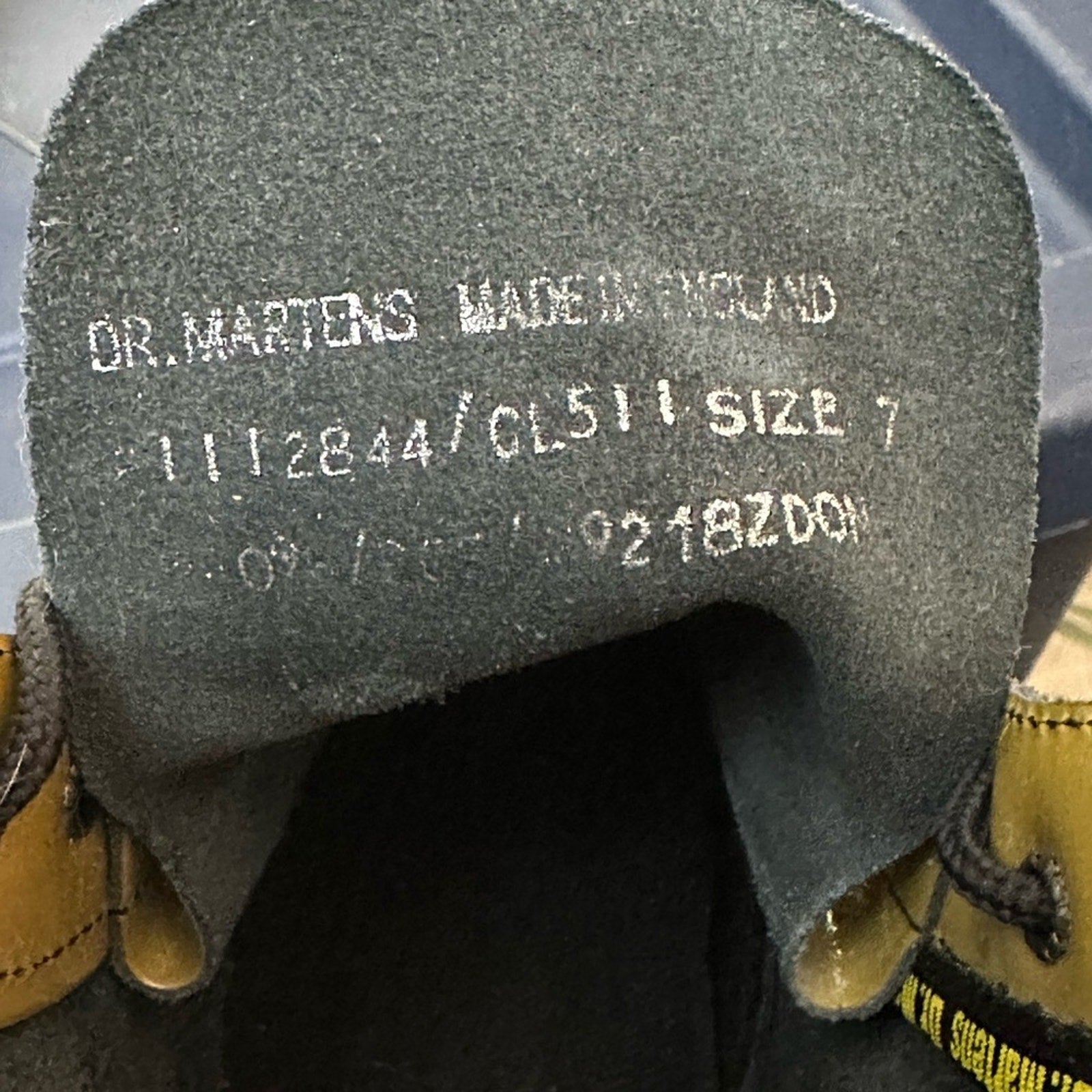 Dr marten olive green shiny boot women's US 9