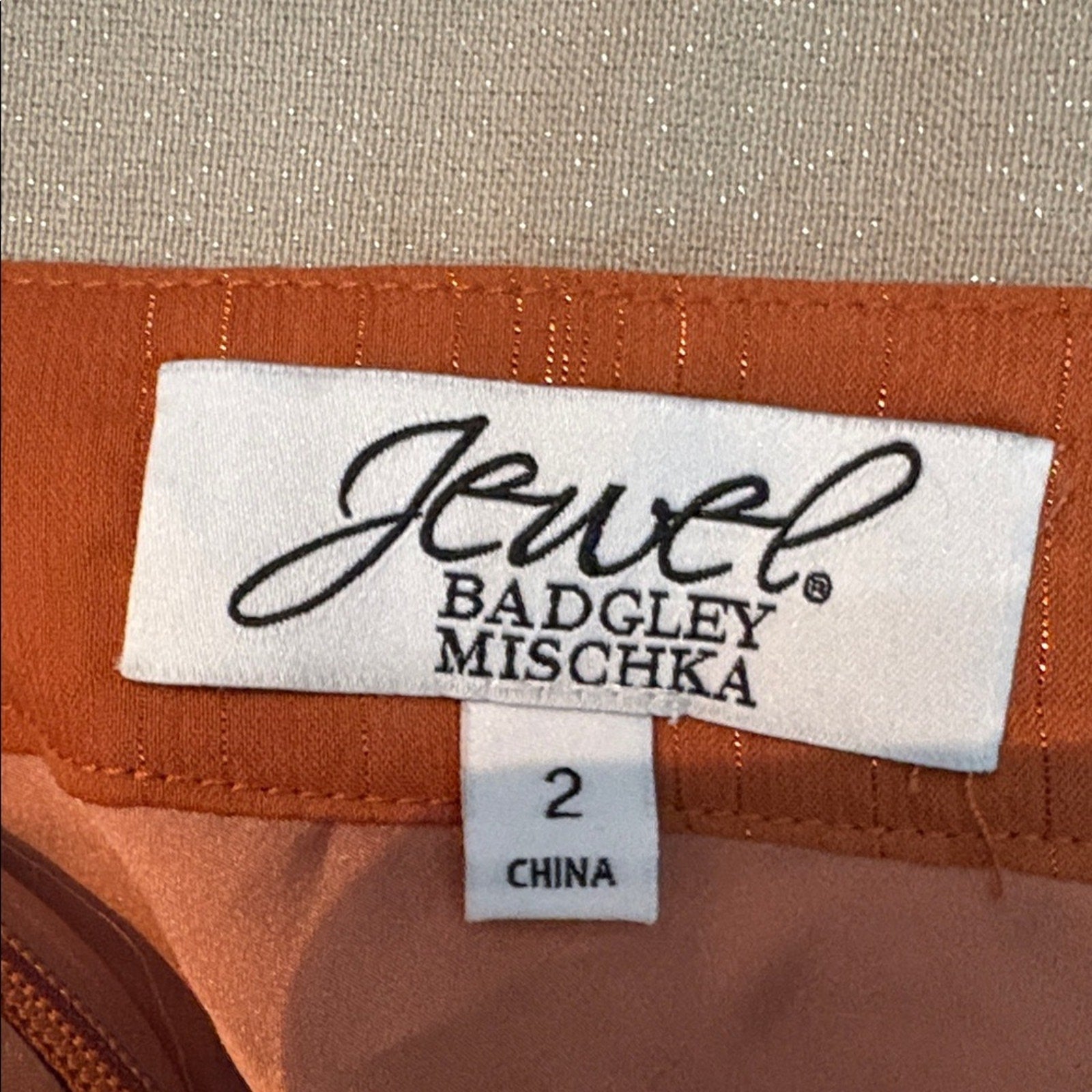 NEW Jewel Badgley Mischka Shimmery One-Shoulder Dress - size 2