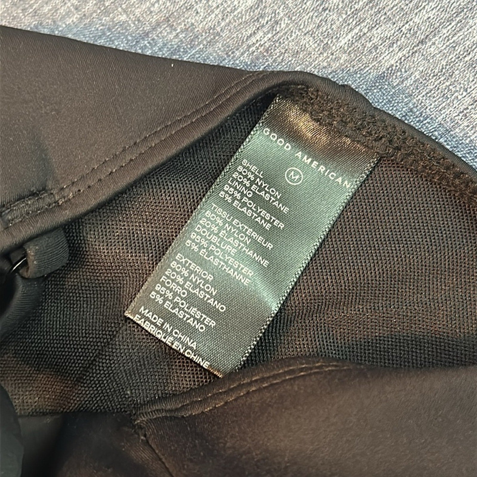 NEW Good American Black Good American Whip Stitch Swimsuit - size M