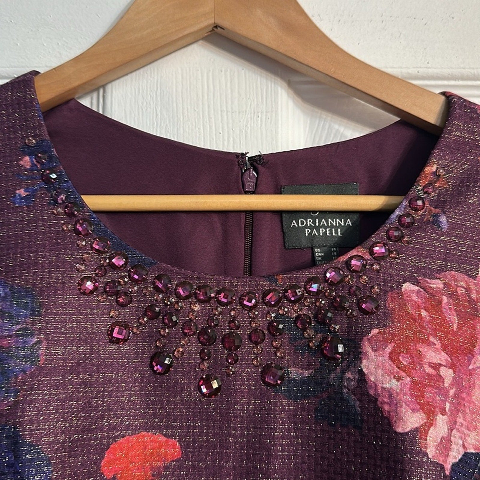 NWT Adrianna Papell Printed Woven Fit and Flare - size 14