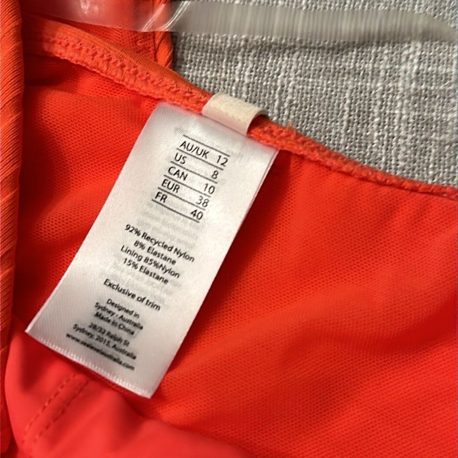 NEW Sea Level One Shoulder One Piece Swimsuit Tangerine - 8